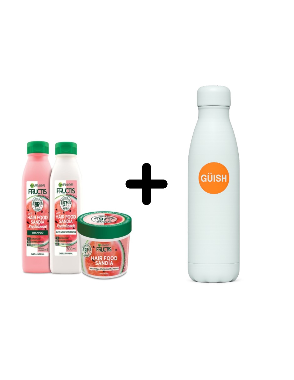 Foto 1 | Kit Garnier Fructis Hair Food Sandía Rutina Completa + Termo Güish Gratis
