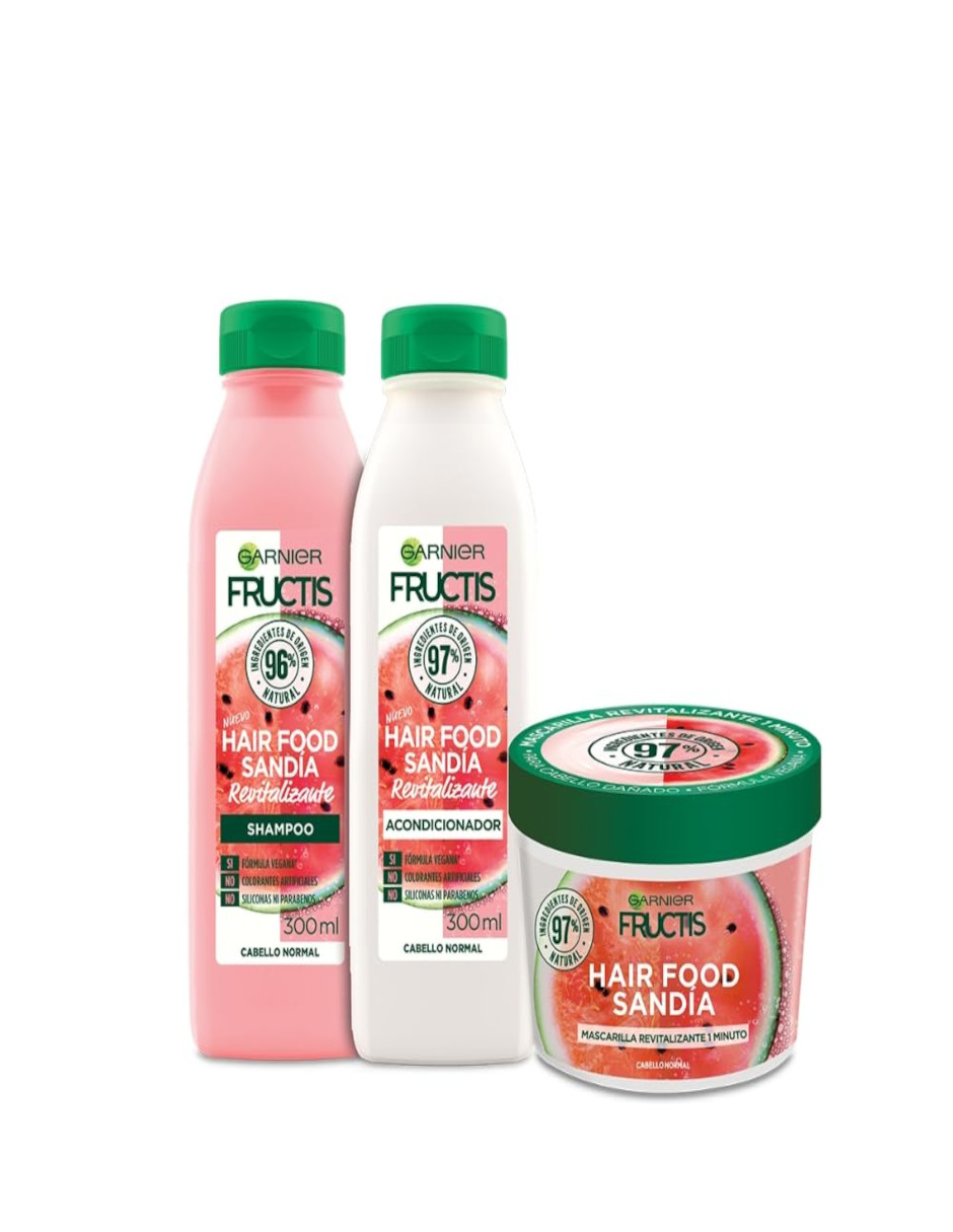 Foto 3 pulgar | Kit Garnier Fructis Hair Food Sandía Rutina Completa + Termo Güish Gratis