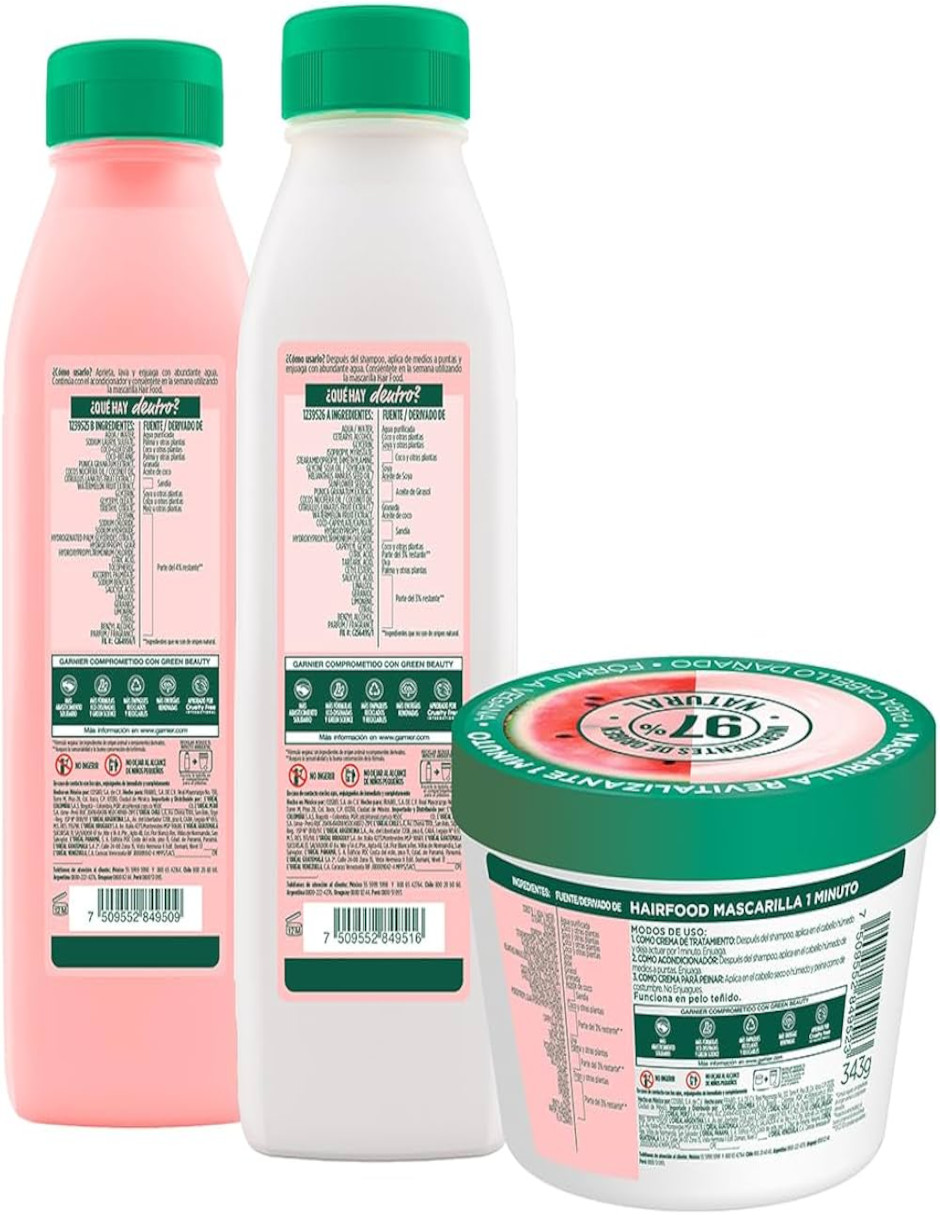 Foto 4 pulgar | Kit Garnier Fructis Hair Food Sandía Rutina Completa + Termo Güish Gratis