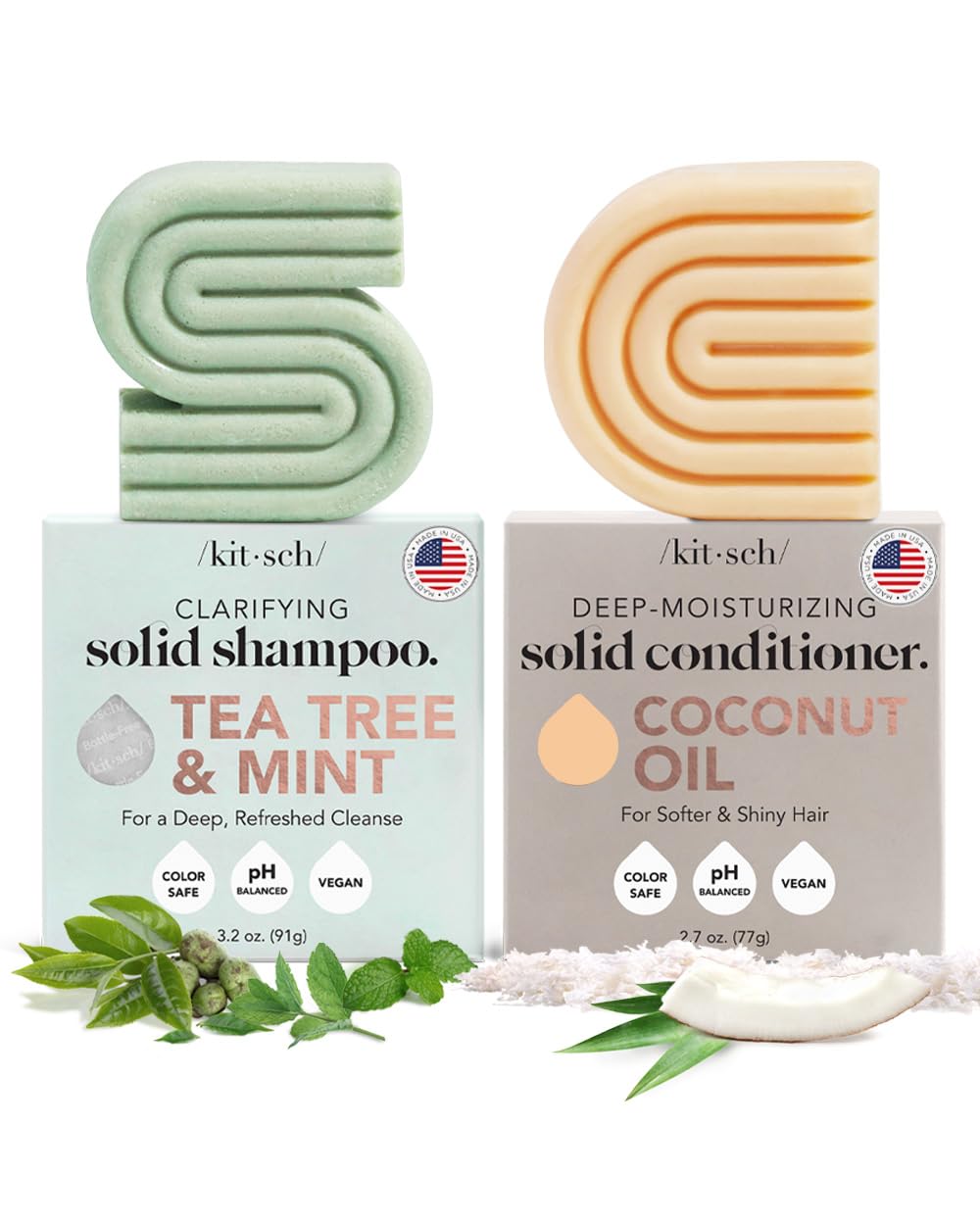 Set Para El Cuidado Del Cabello Champú Y Acondicionador De Coco Kitsch Tea Tree - Venta Internacional.