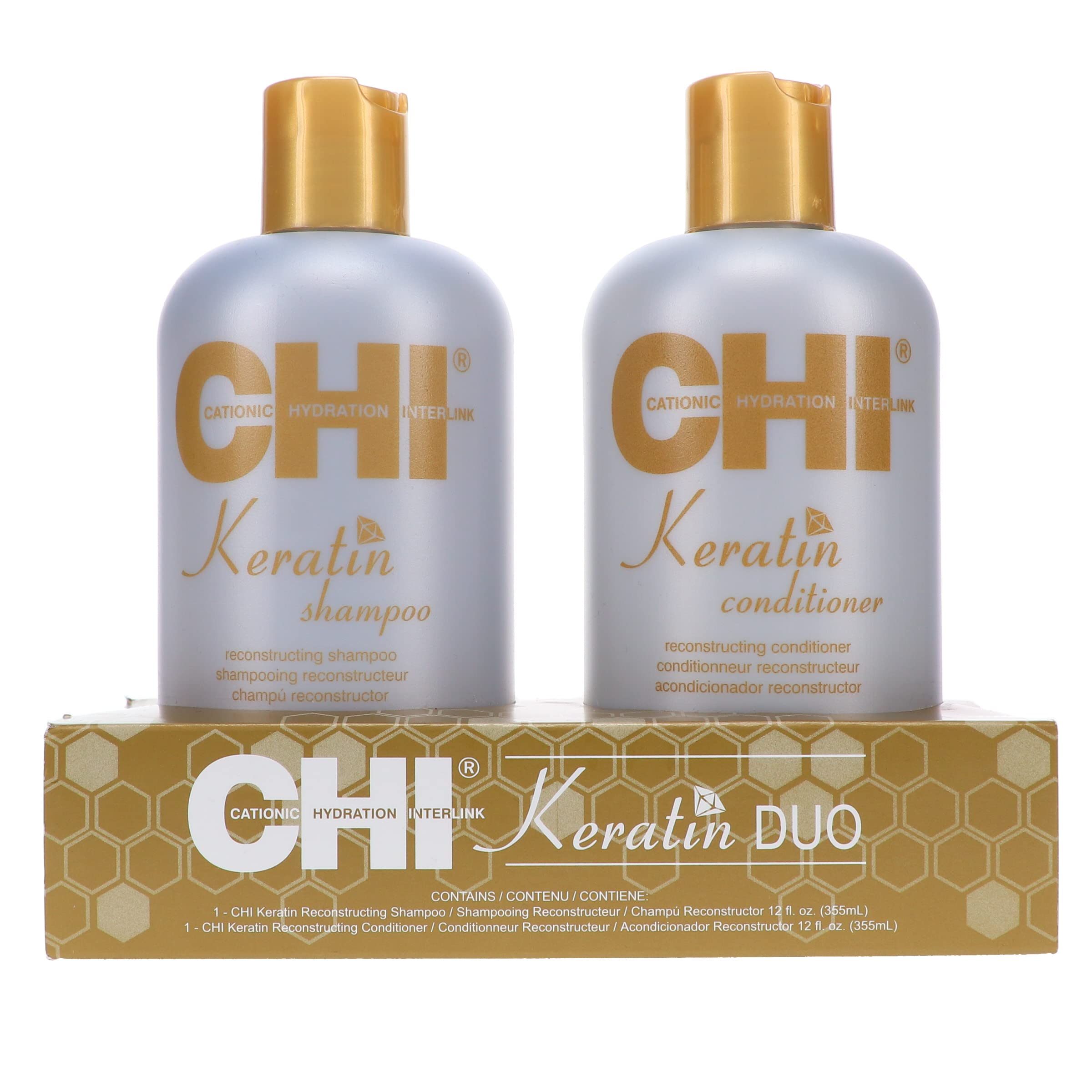 Foto 8 pulgar | Set De Champú Y Acondicionador Chi Keratin 355 Ml Cada Uno - Venta Internacional.