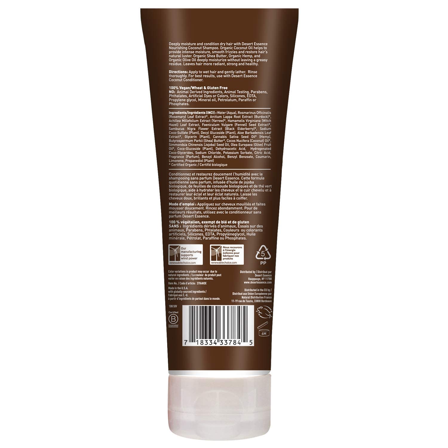 Foto 5 pulgar | Paquete De Champú Y Acondicionador Desert Essence Coconut 240 Ml - Venta Internacional.