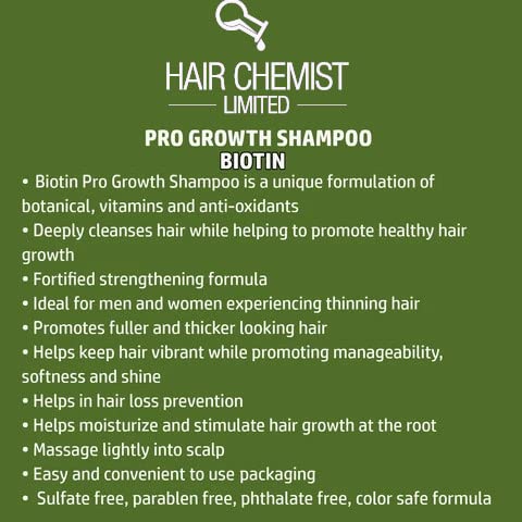 Foto 5 pulgar | Set De Champú Y Acondicionador Biotin Pro-growth De Hair Chemist - Venta Internacional.