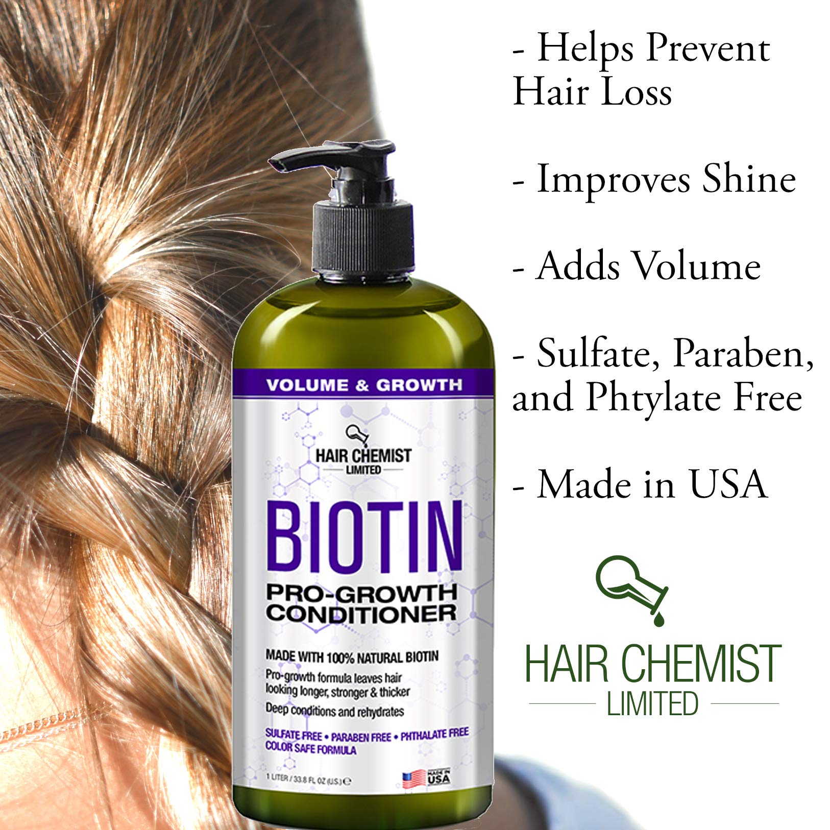 Foto 8 pulgar | Set De Champú Y Acondicionador Biotin Pro-growth De Hair Chemist - Venta Internacional.