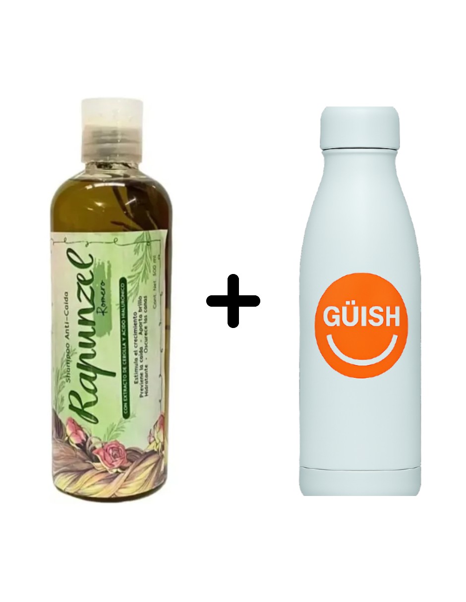 Shampoo Artesanal Crecimiento Con Romero Rapunzel+termo De Agua De Regalo Güish