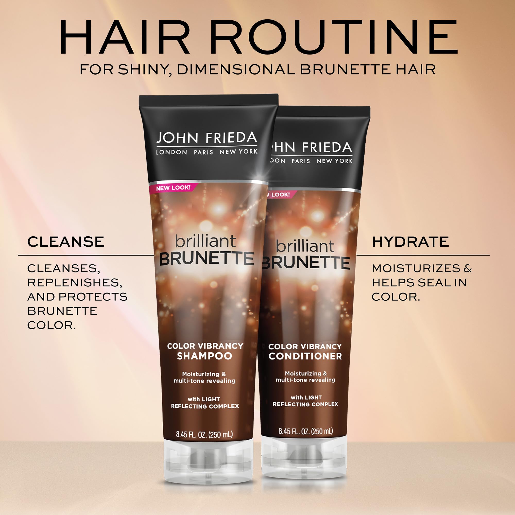 Foto 4 pulgar | Set Dúo De Champú Y Acondicionador John Frieda Brilliant Brunette - Venta Internacional.