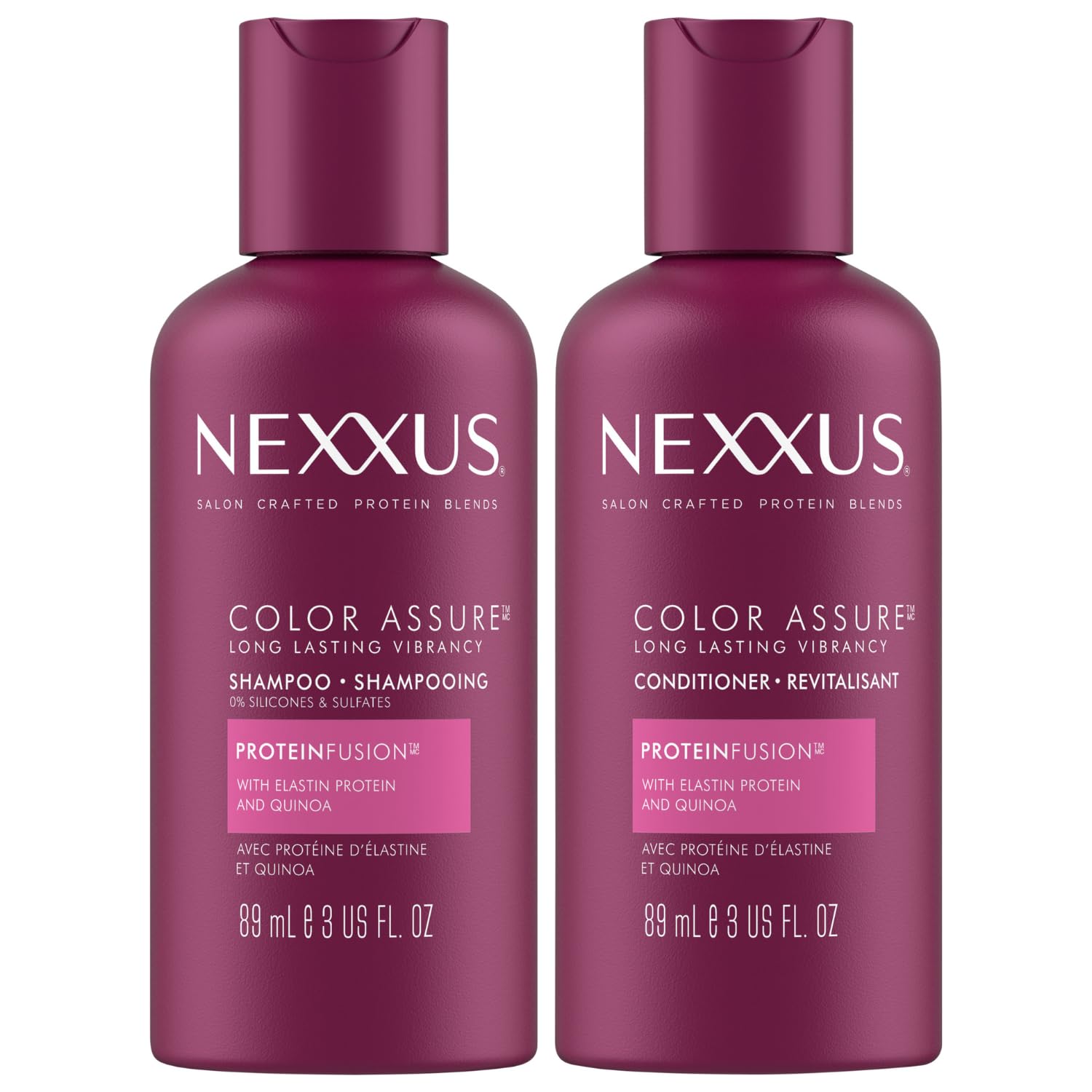 Set De Champú Y Acondicionador Nexxus Color Assure 90 Ml - Venta Internacional.