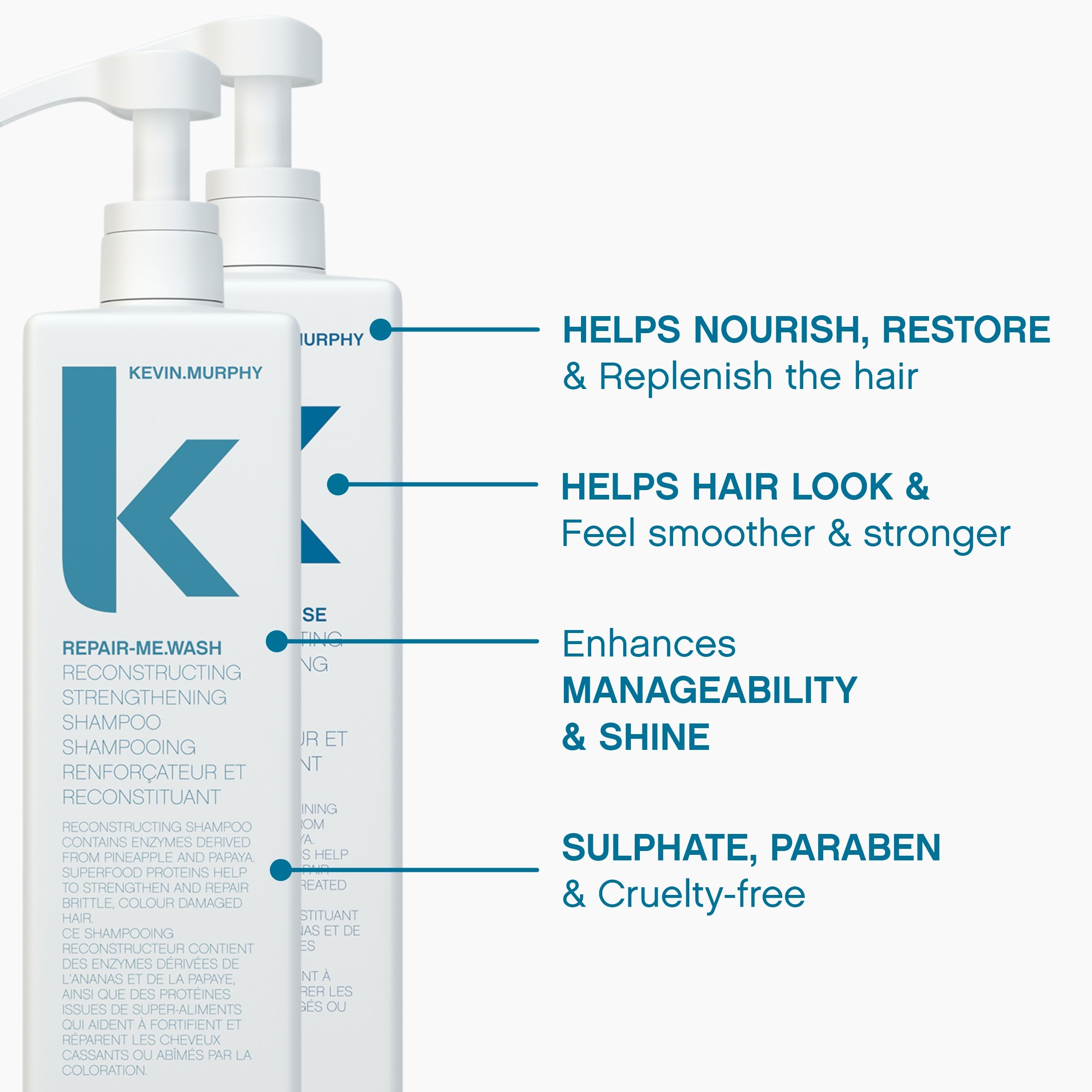 Foto 5 pulgar | Champú Y Acondicionador Para El Cabello Kevin.murphy Repair-me.wash & Rinse - Venta Internacional.