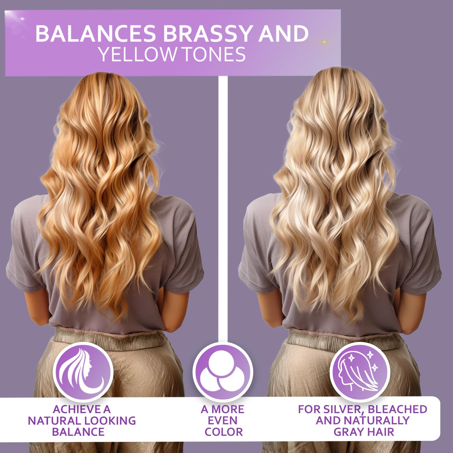 Foto 2 | Set De Champú Y Acondicionador Bellisso Purple Platinum Blonde - Venta Internacional.