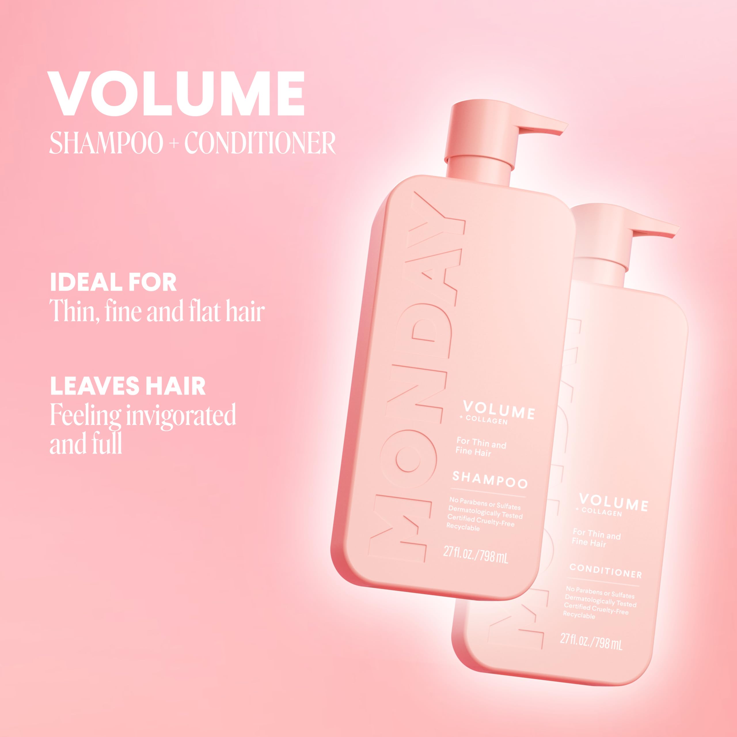 Foto 2 | Set De Champú Y Acondicionador Monday Haircare Volume 800 Ml X2 - Venta Internacional.
