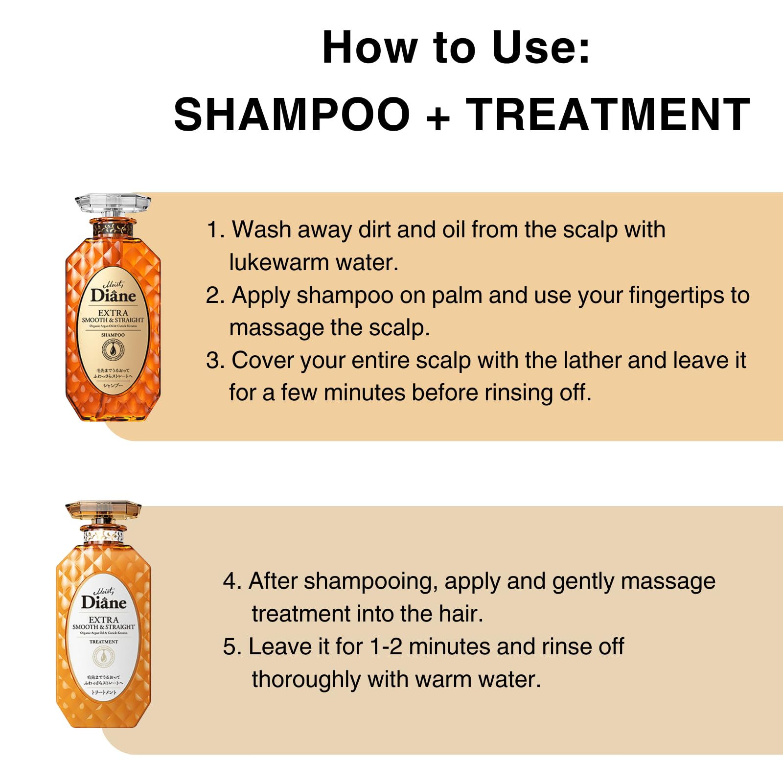 Foto 7 | Set De Champú Y Acondicionador Para El Cabello Moist Diane Keratin - Venta Internacional.