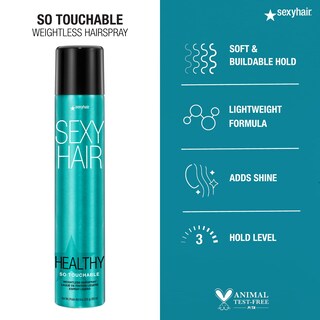 Foto 2 | Laca Para El Cabello Sexyhair Healthy So Touchable Light Hold 265 Ml - Venta Internacional.