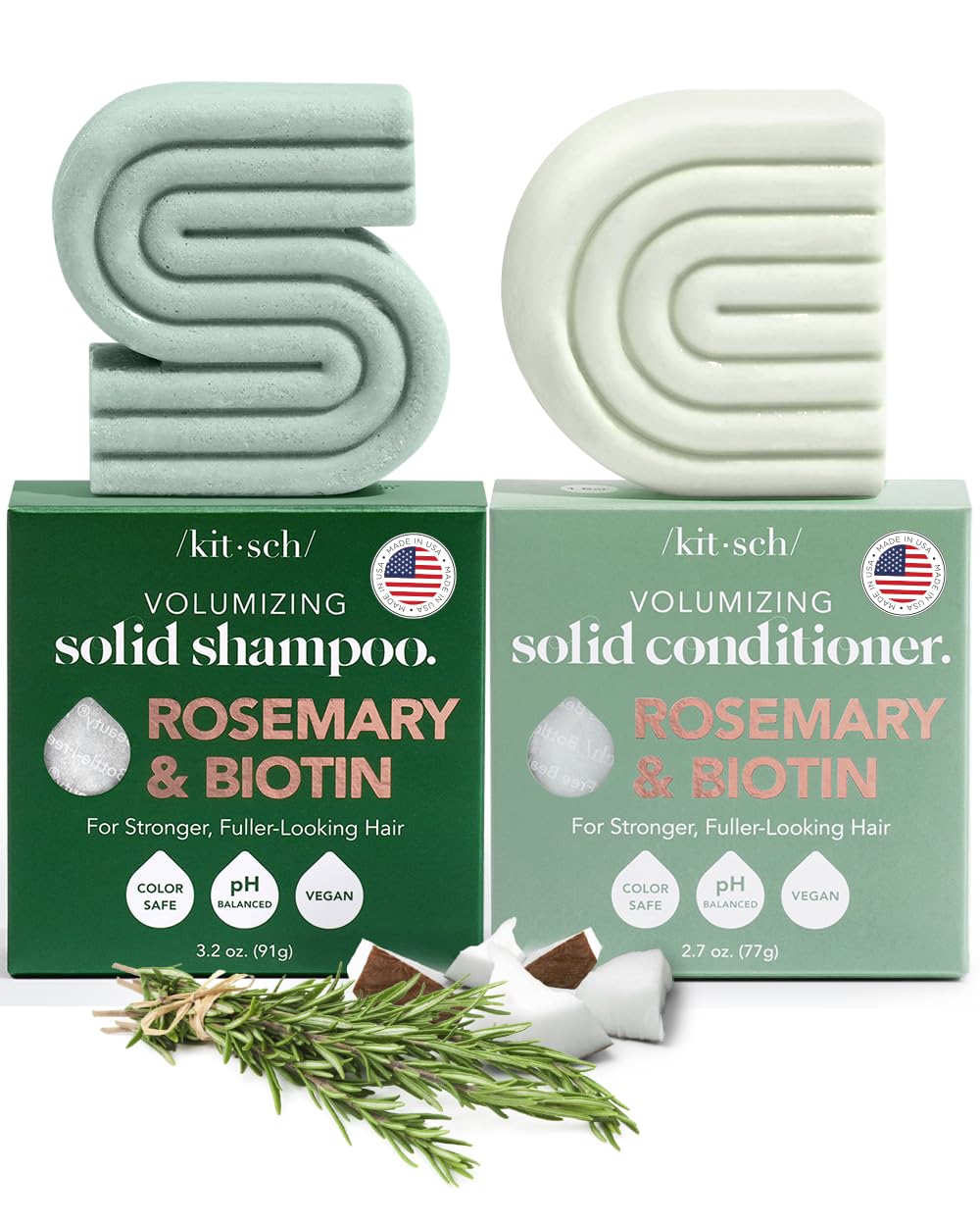 Foto 1 | Set De Champú Y Acondicionador En Barra Kitsch Rosemary & Biotin - Venta Internacional.