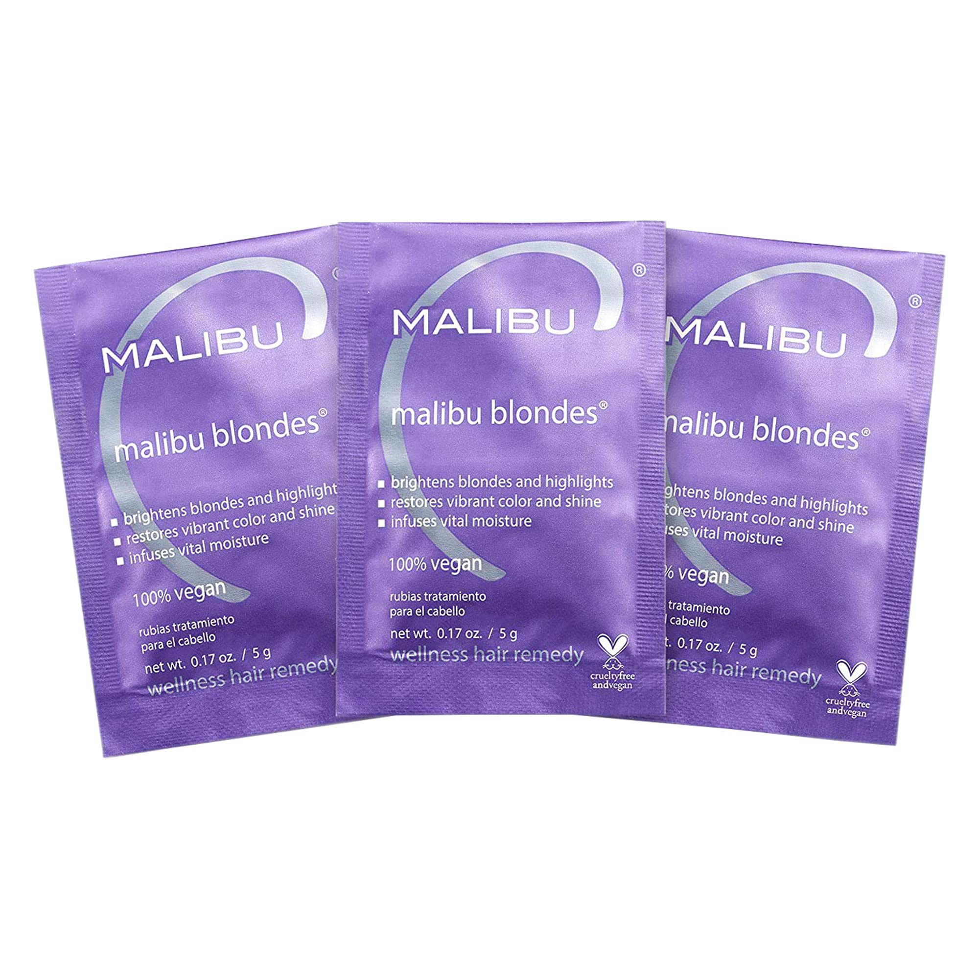 Foto 2 pulgar | Remedio De Bienestar Para El Cabello Malibu C Blondes, 3 Paquetes - Venta Internacional.