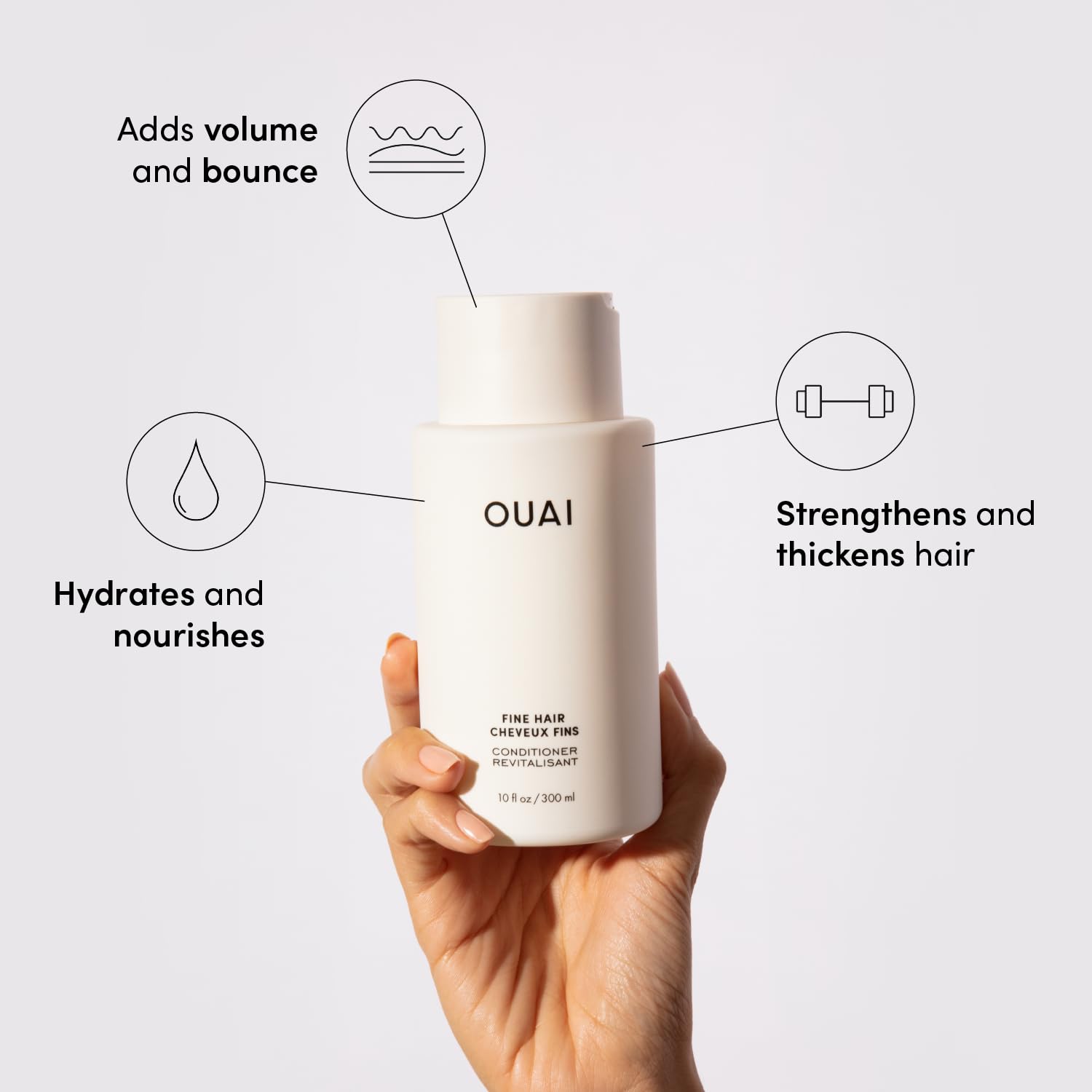 Foto 4 | Set De Champú Y Acondicionador Ouai Fine Para Cabello Fino, 300 Ml - Venta Internacional.