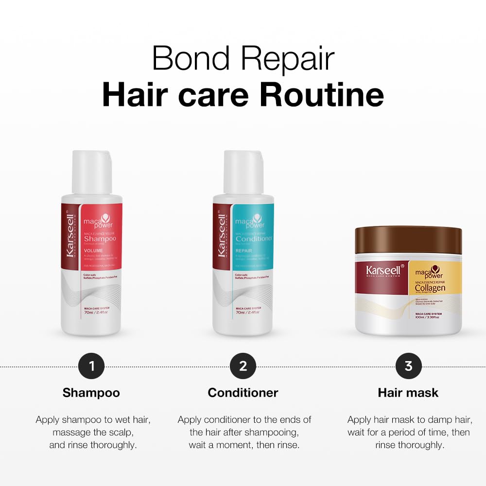 Foto 6 pulgar | Set De Tratamiento Capilar Karseell Collagen Deep Repair 100 Ml X3 - Venta Internacional.