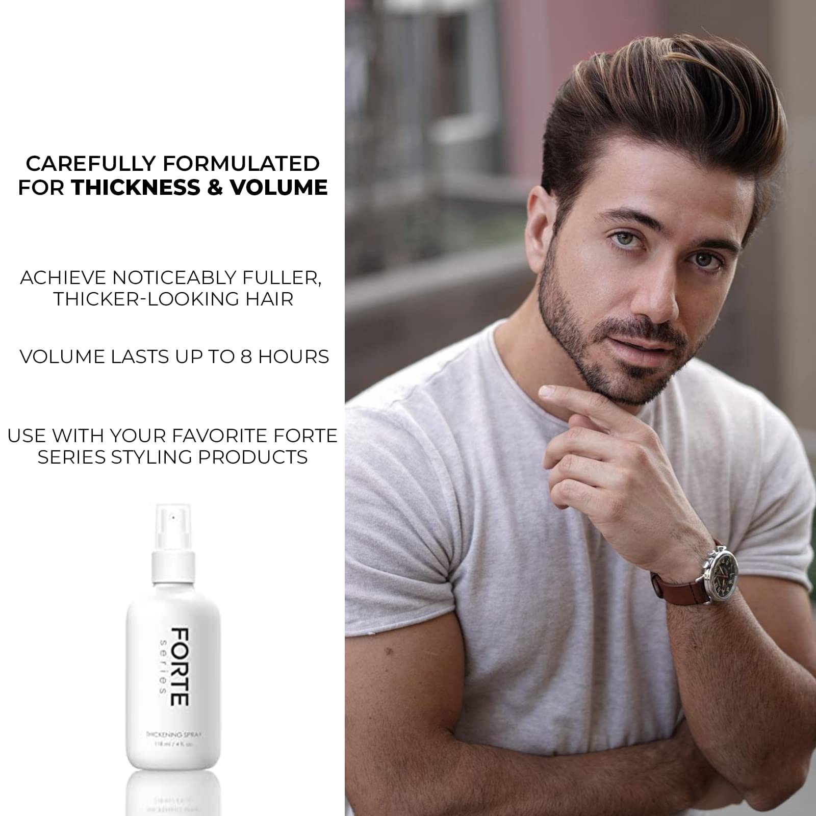 Foto 7 pulgar | Espray Para Engrosar El Cabello De La Serie Forte Para Hombre, Volumen 120 Ml - Venta Internacional.