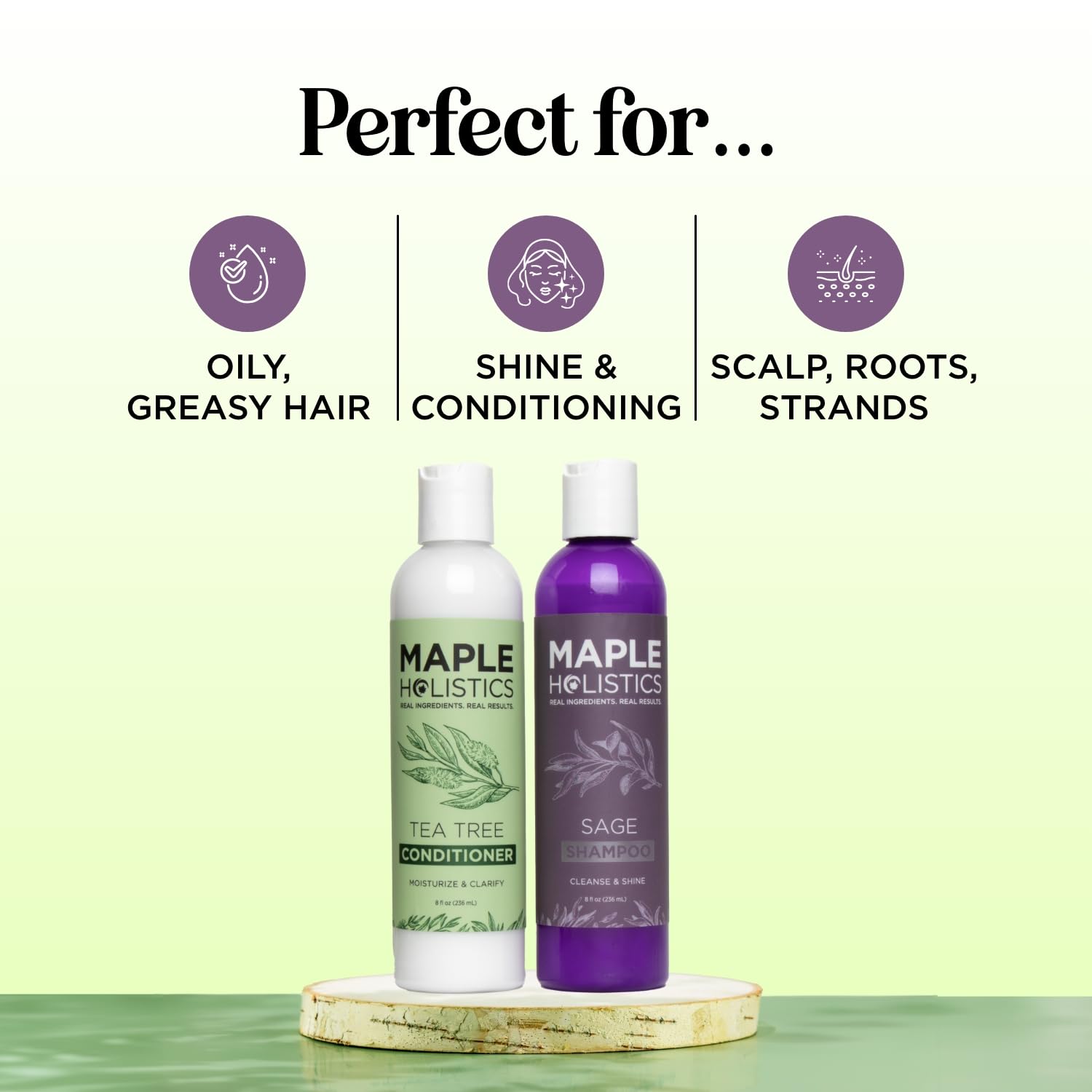 Foto 2 | Set De Champú Y Acondicionador Maple Holistics Tea Tree - Venta Internacional.