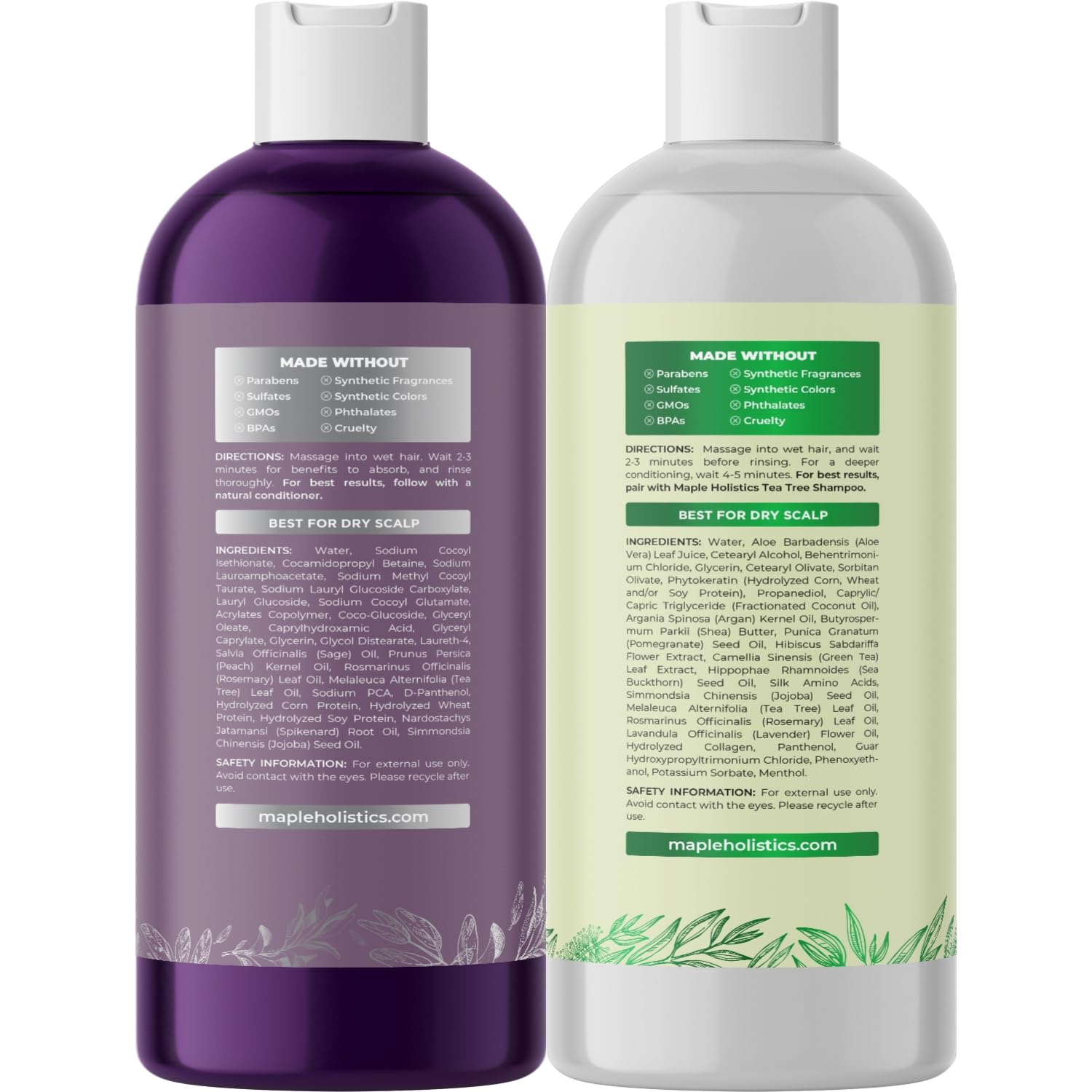 Foto 4 | Set De Champú Y Acondicionador Maple Holistics Tea Tree - Venta Internacional.