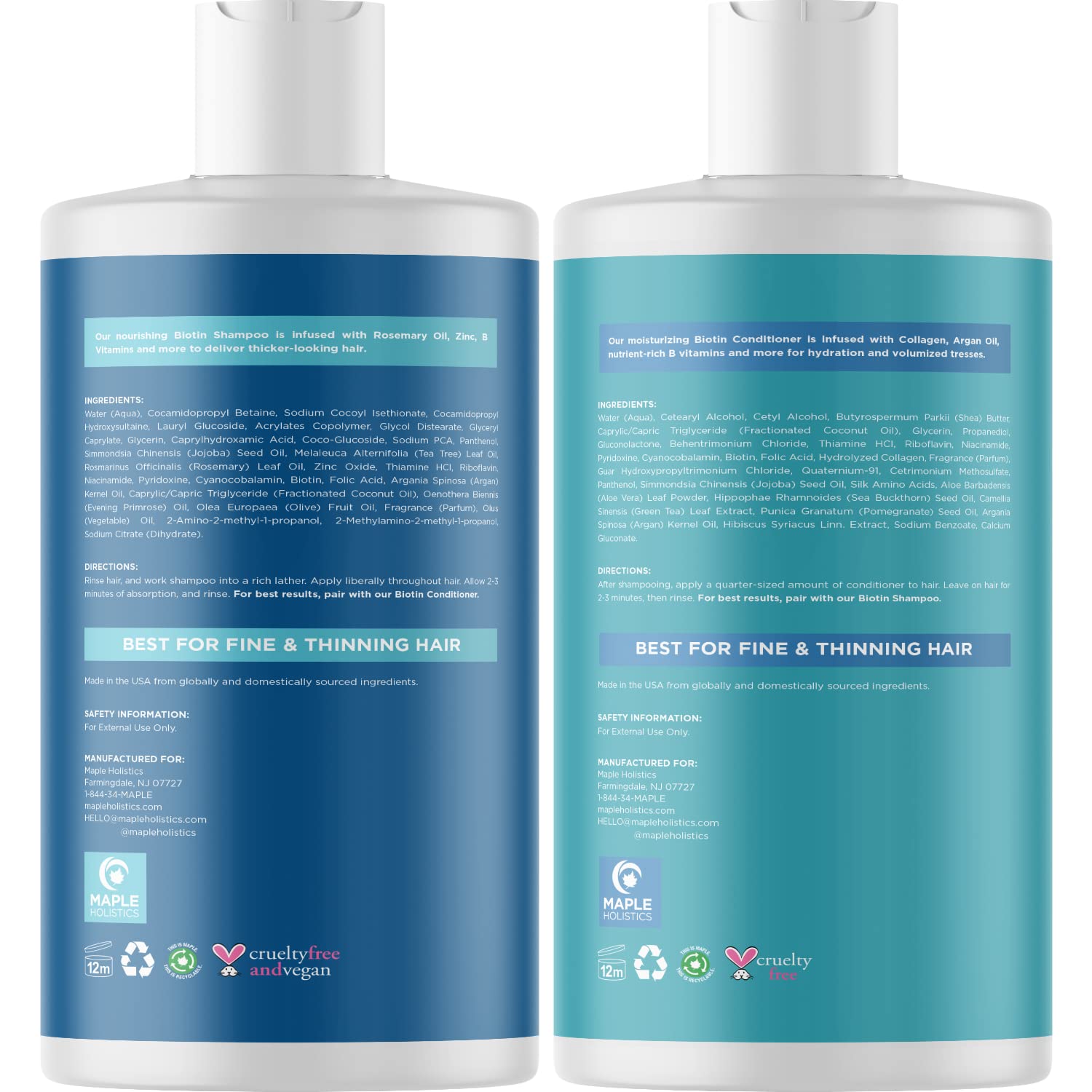 Foto 2 | Set De Champú Y Acondicionador Maple Holistics Volumizing - Venta Internacional.