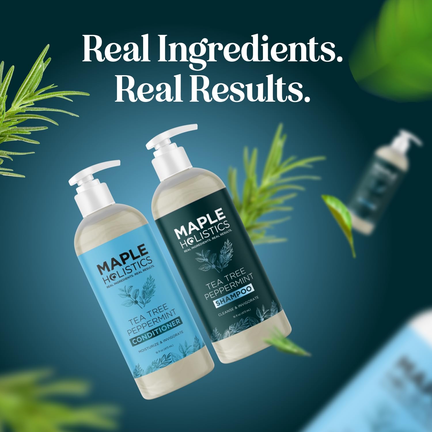 Foto 6 | Set De Cuidado Capilar Maple Holistics Tea Tree Peppermint 480 Ml - Venta Internacional.