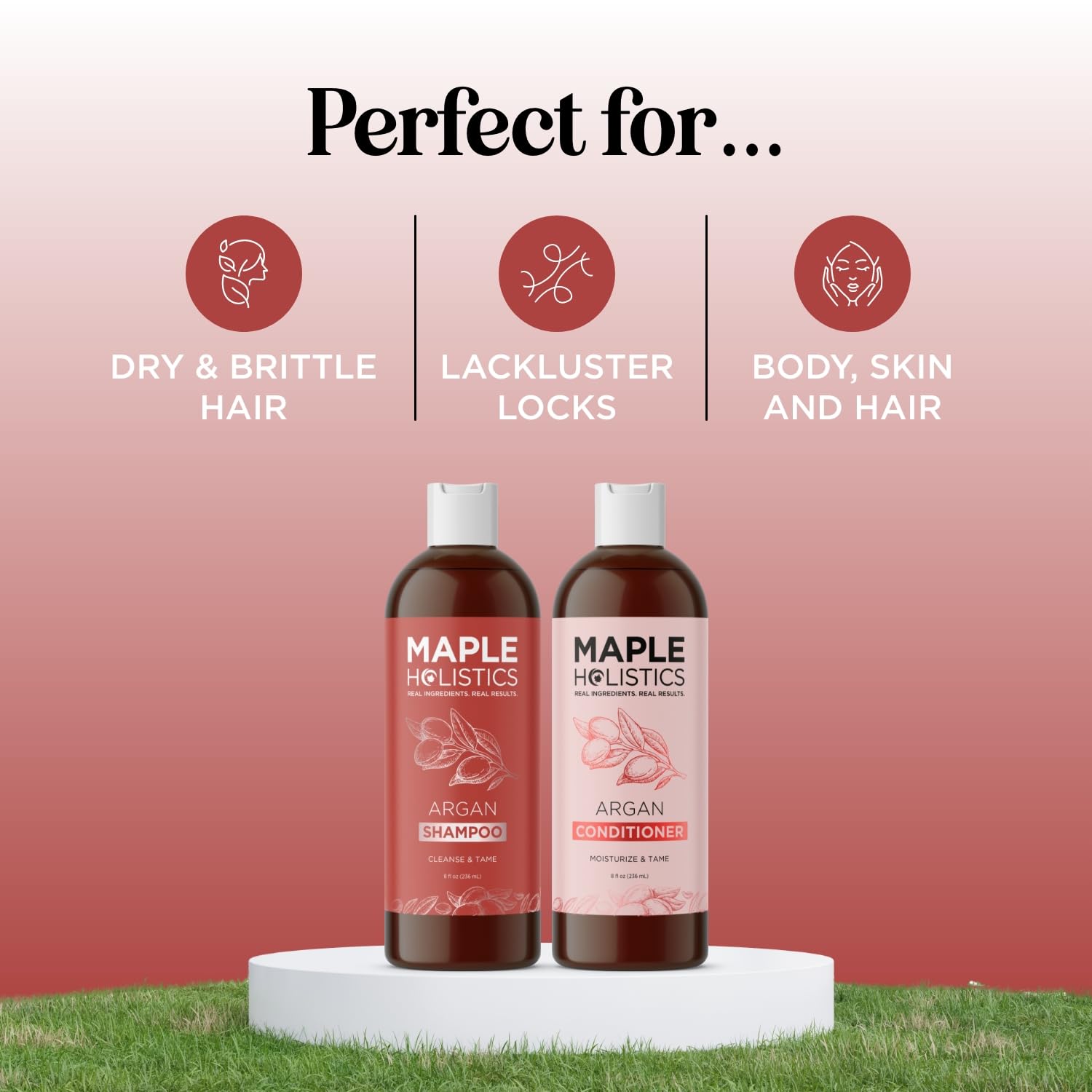Foto 2 | Set De Champú Y Acondicionador Maple Holistics Con Aceite De Argán - Venta Internacional.