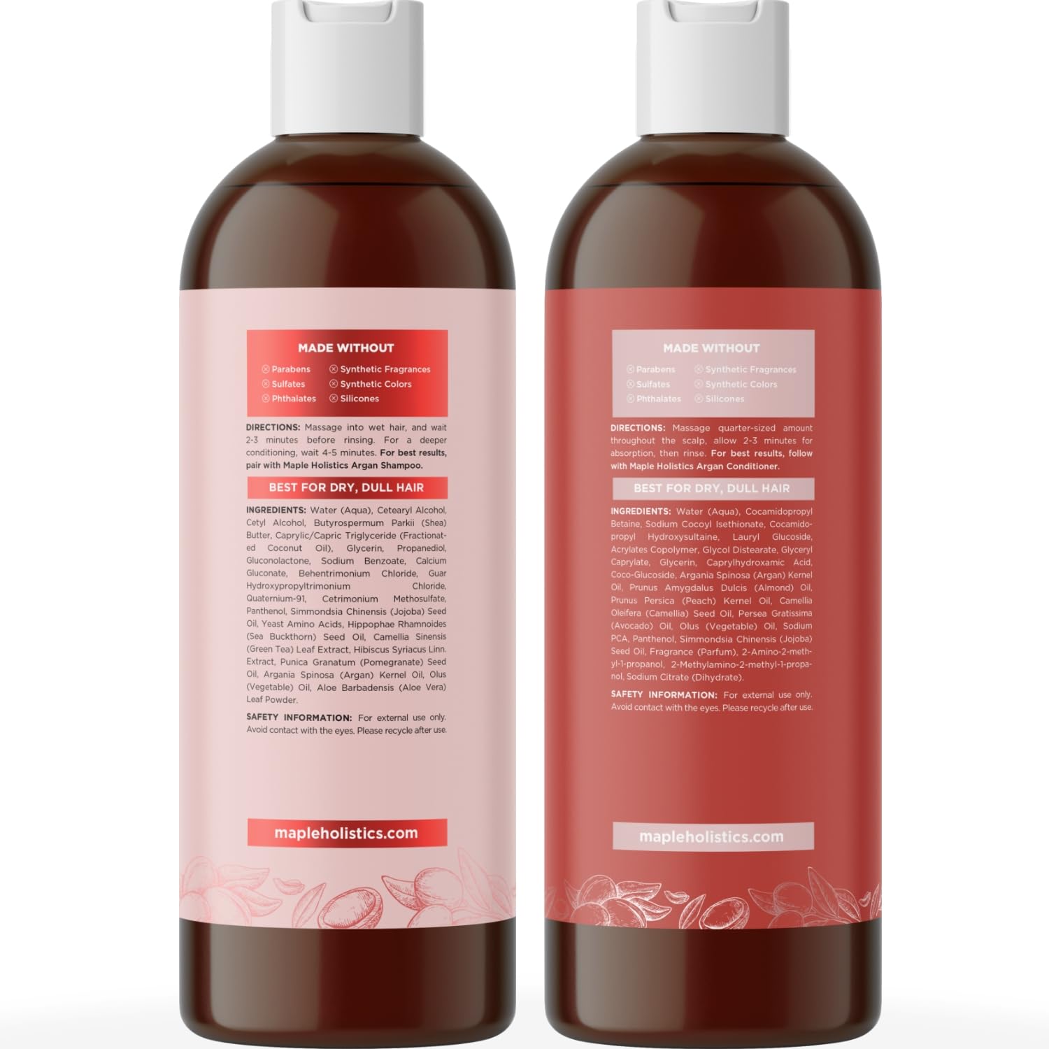 Foto 5 pulgar | Set De Champú Y Acondicionador Maple Holistics Con Aceite De Argán - Venta Internacional.