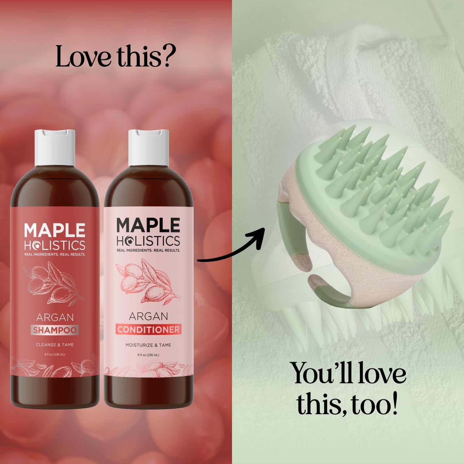 Foto 6 pulgar | Set De Champú Y Acondicionador Maple Holistics Con Aceite De Argán - Venta Internacional.