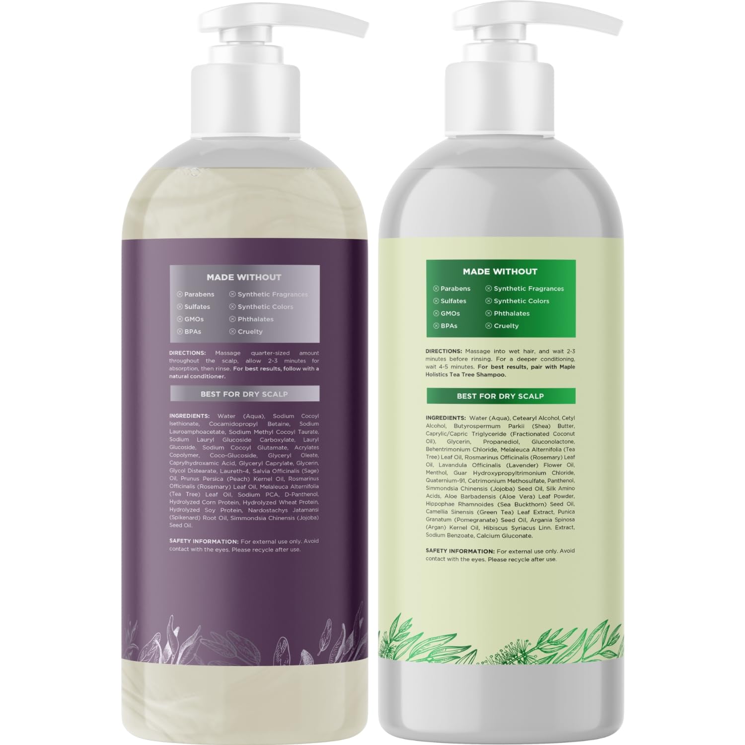 Foto 6 | Set De Champú Y Acondicionador Maple Holistics Tea Tree - Venta Internacional.