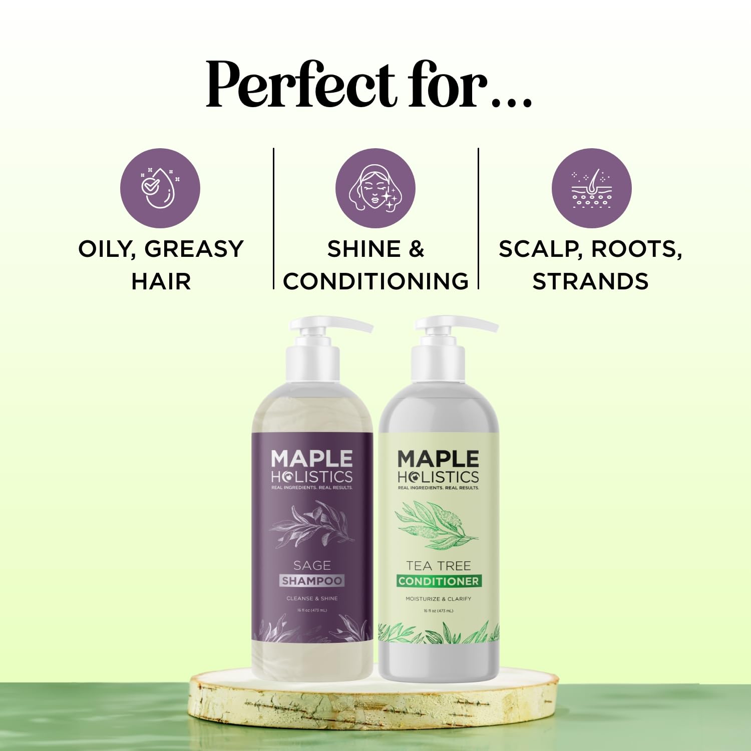 Foto 7 | Set De Champú Y Acondicionador Maple Holistics Tea Tree - Venta Internacional.