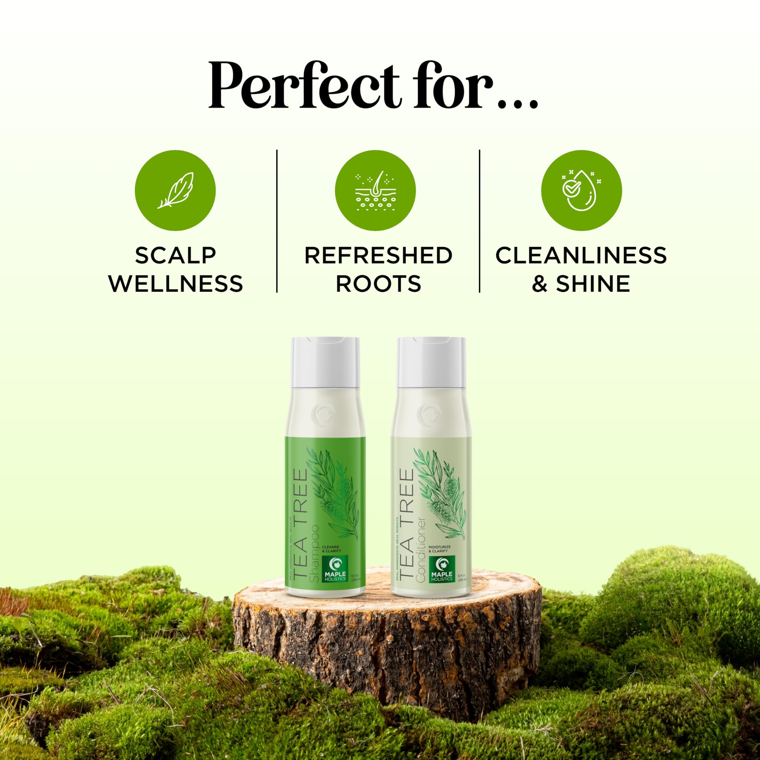 Foto 3 pulgar | Set De Champú Y Acondicionador Maple Holistics Con Aceite De Árbol De Té - Venta Internacional.