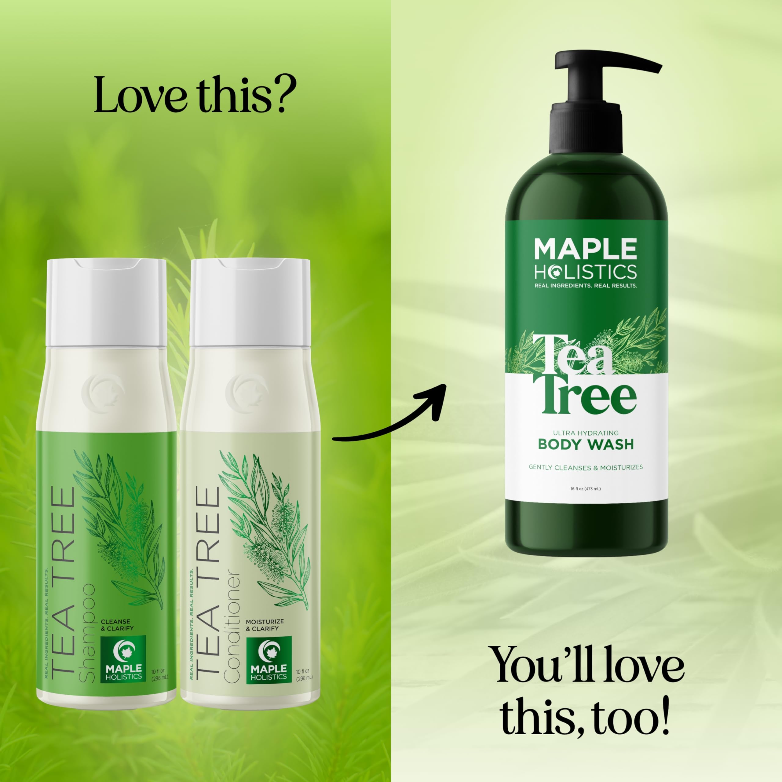 Foto 6 pulgar | Set De Champú Y Acondicionador Maple Holistics Con Aceite De Árbol De Té - Venta Internacional.