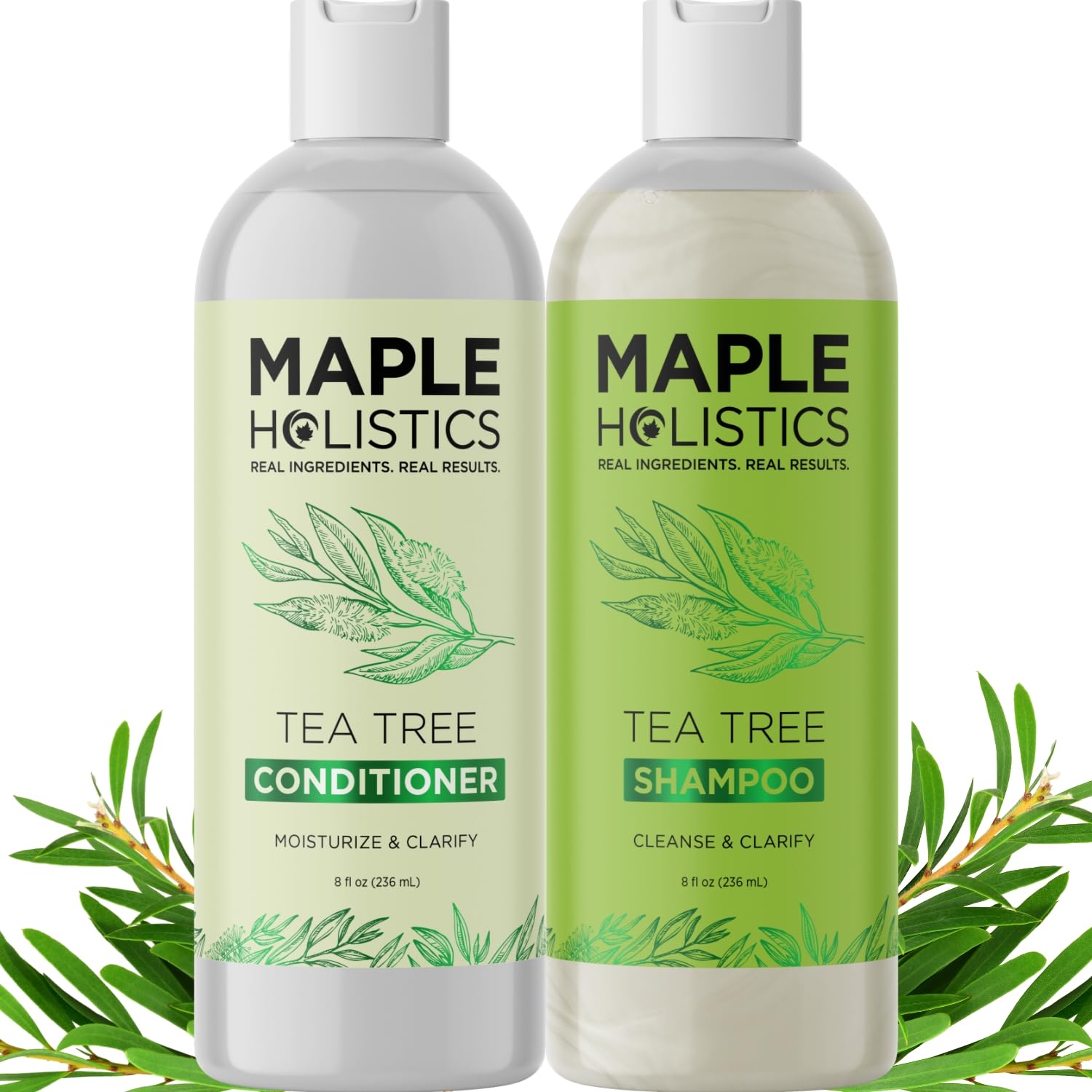 Foto 2 pulgar | Set De Champú Y Acondicionador Maple Holistics Con Aceite De Árbol De Té - Venta Internacional.