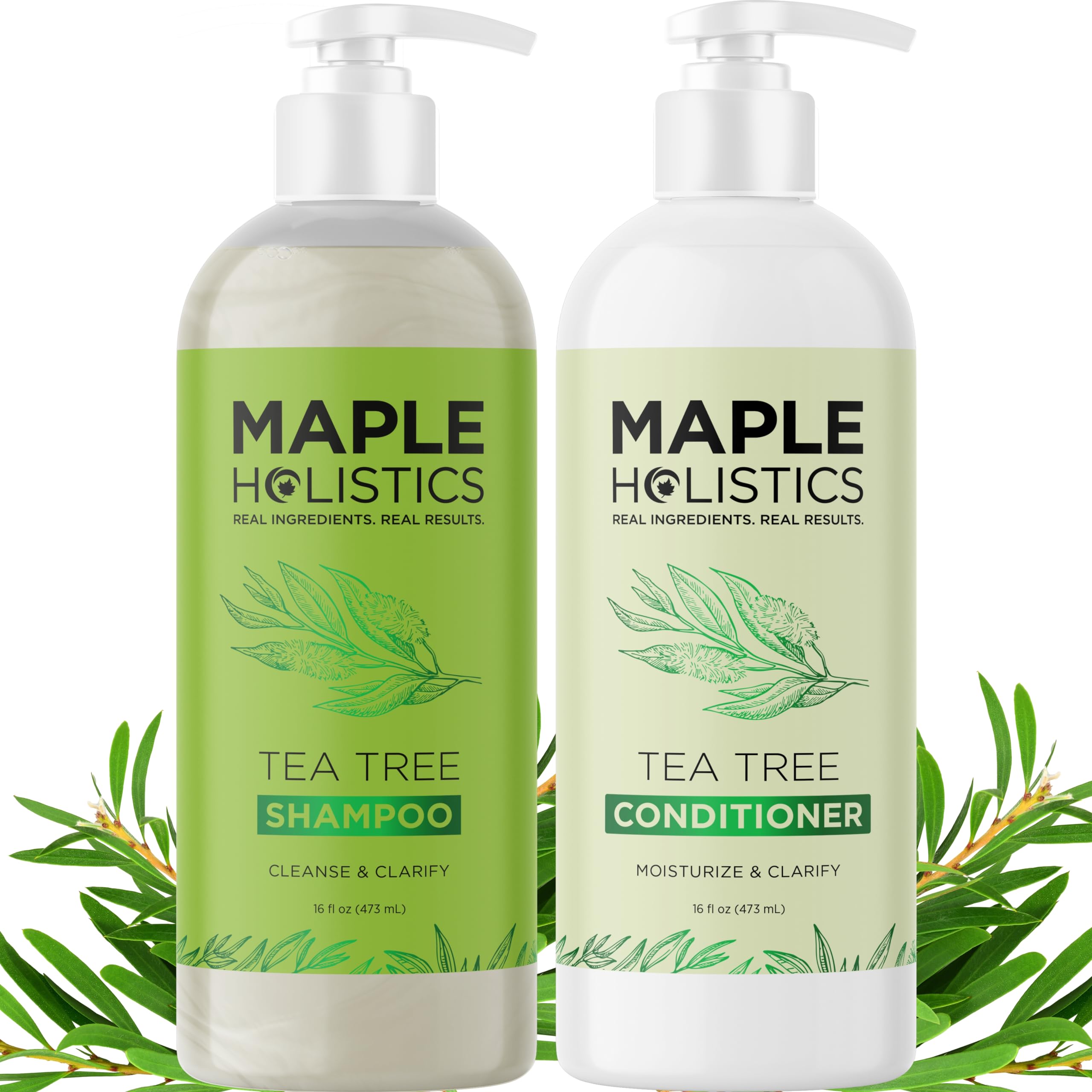 Foto 2 pulgar | Set De Champú Y Acondicionador Maple Holistics Con Aceite De Árbol De Té - Venta Internacional.
