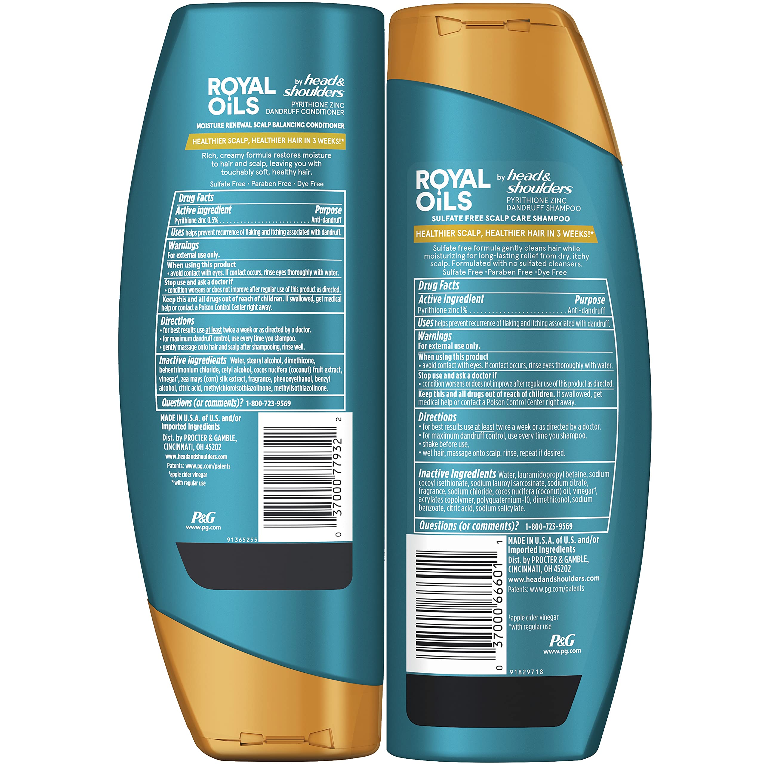 Foto 6 pulgar | Set De Champú Y Acondicionador Head & Shoulders Royal Oils - Venta Internacional.