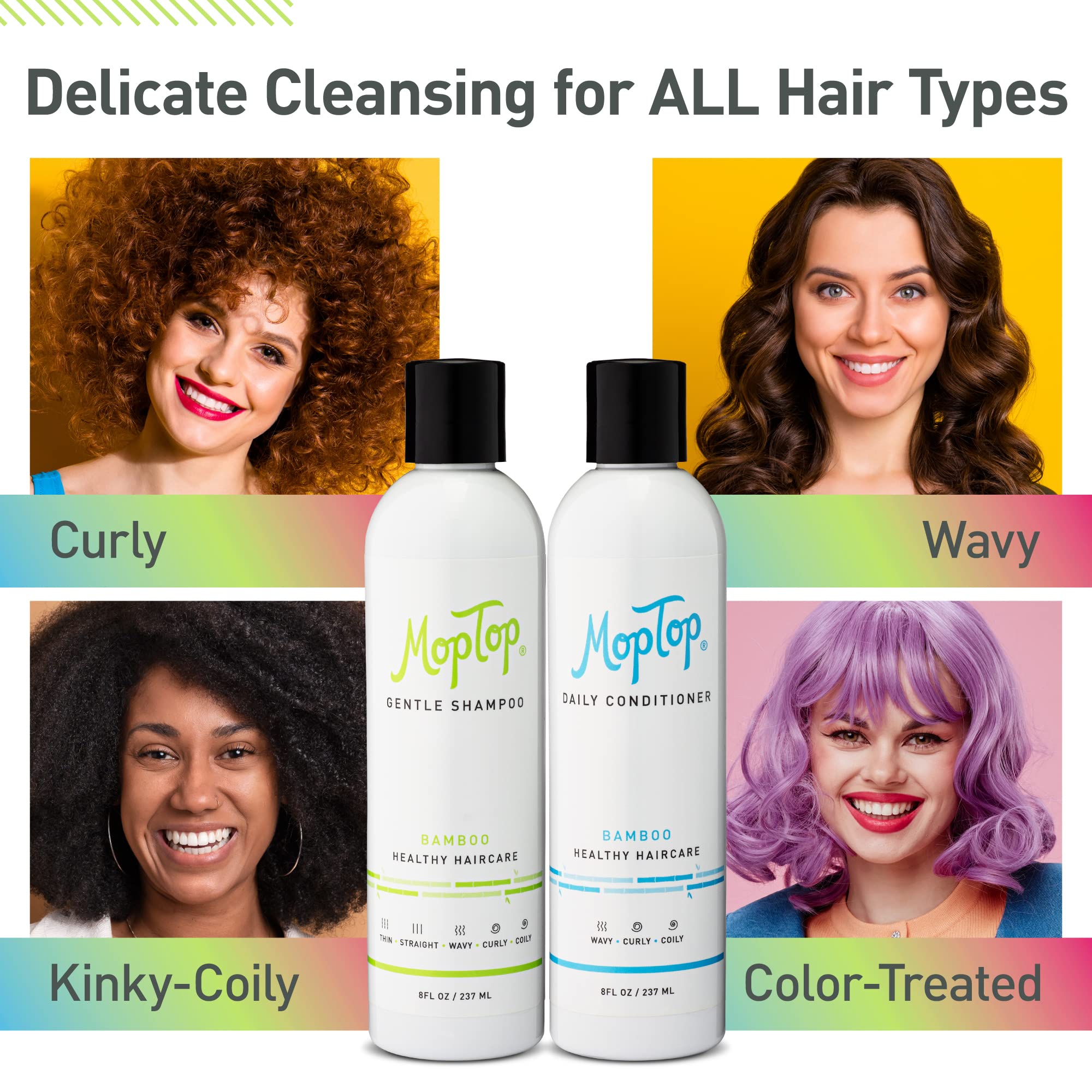 Foto 4 pulgar | Set Para El Cuidado Del Cabello, Champú Y Acondicionador Moptop Curly Hair Rutina - Venta Internacional.