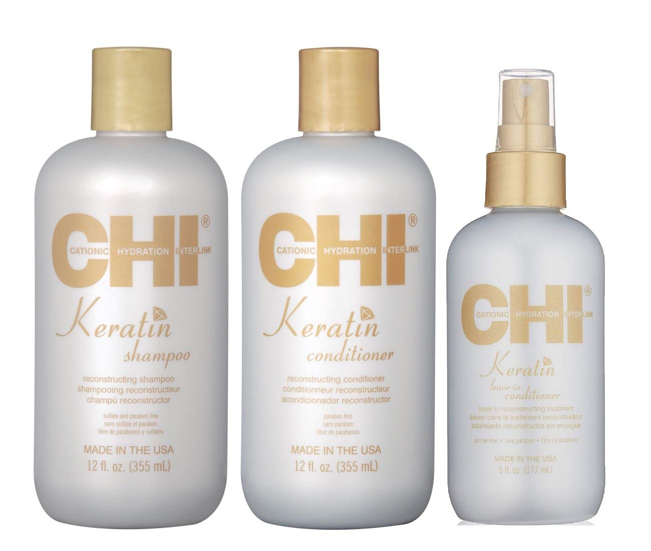 Foto 2 pulgar | Set De Champú Y Acondicionador Chi Keratin Rebuilding 355 Ml - Venta Internacional.