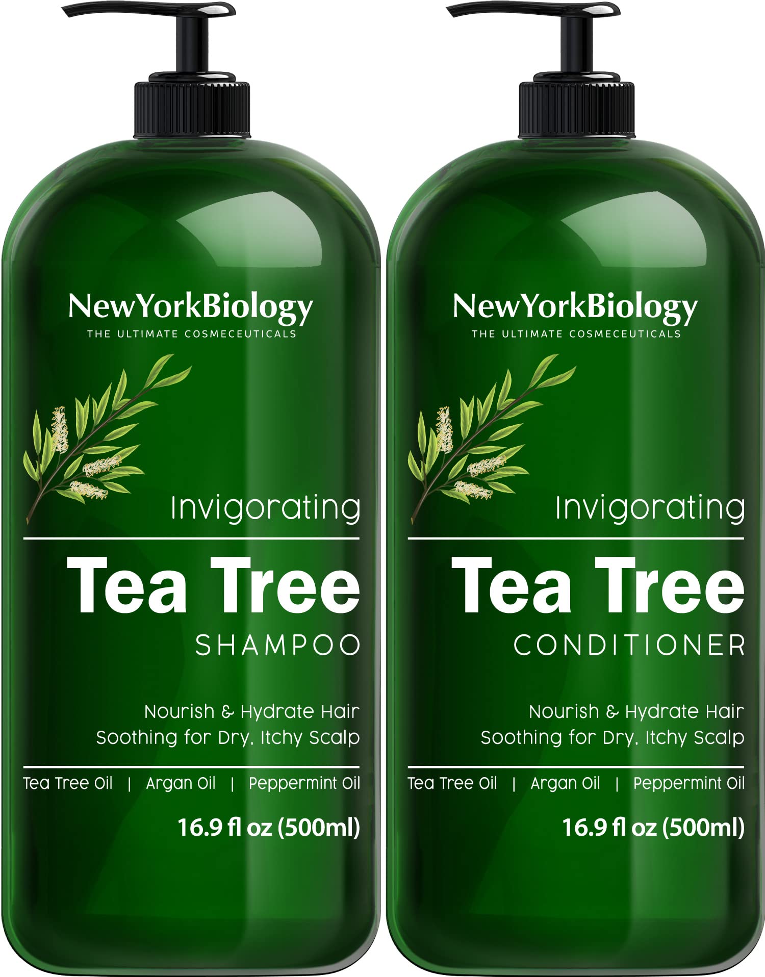 Set De Champú Y Acondicionador New York Biology Tea Tree 500 Ml - Venta Internacional.