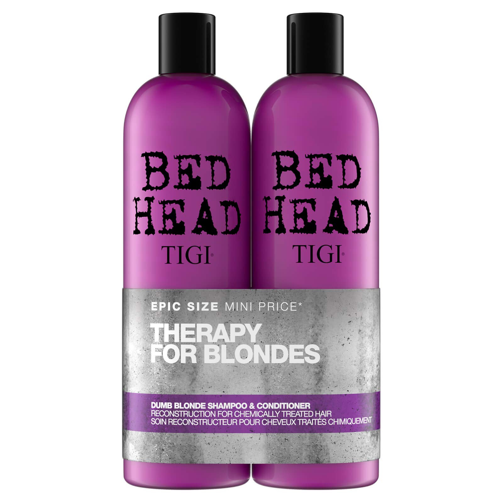 Paquete Doble De Champú Y Acondicionador Tigi Bed Head Dumb Blonde 1500 Ml - Venta Internacional.
