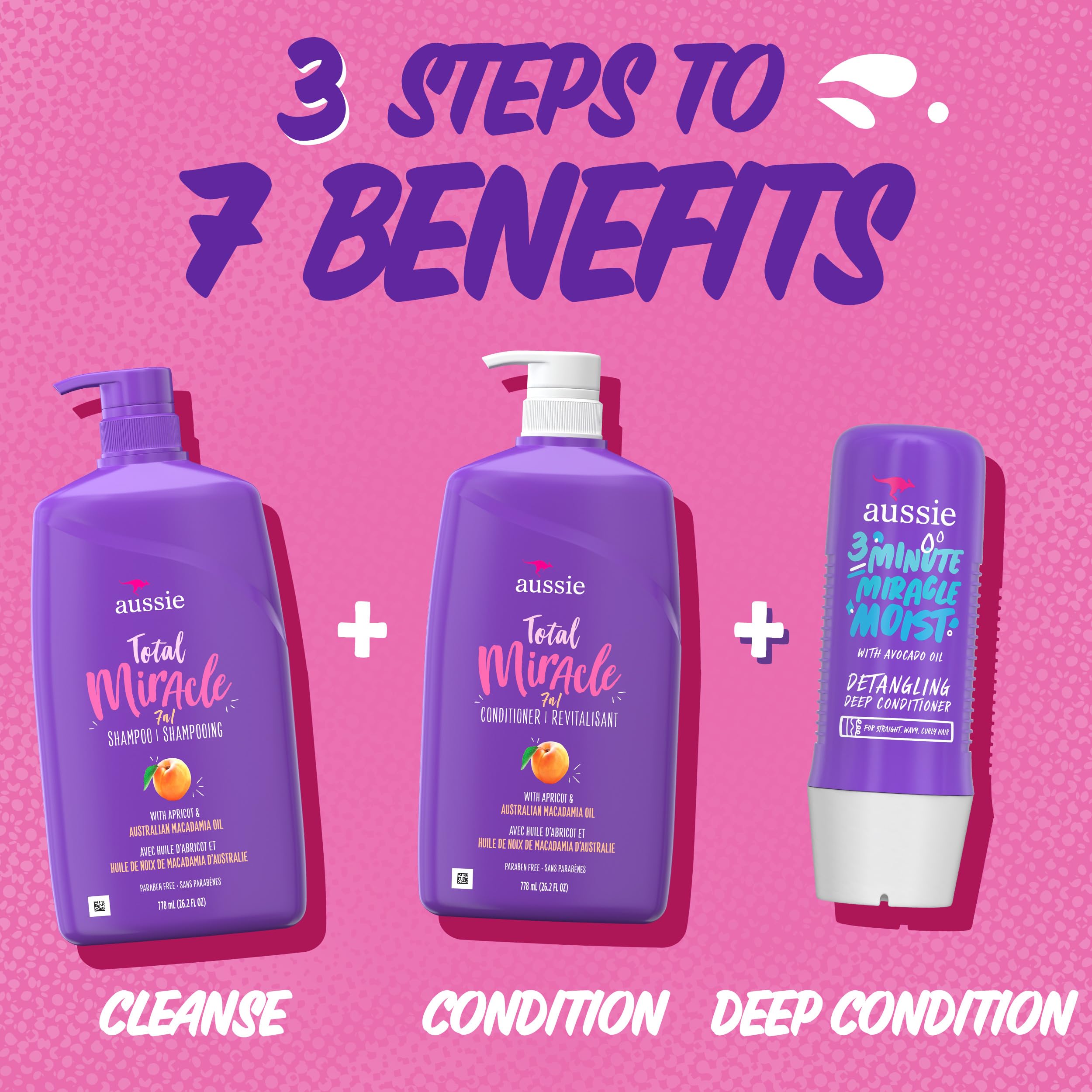 Foto 8 pulgar | Champú  Acondicionador Y Tratamiento Aussie Total Miracle Para El Cuidado Del Cabello - Venta Internacional.