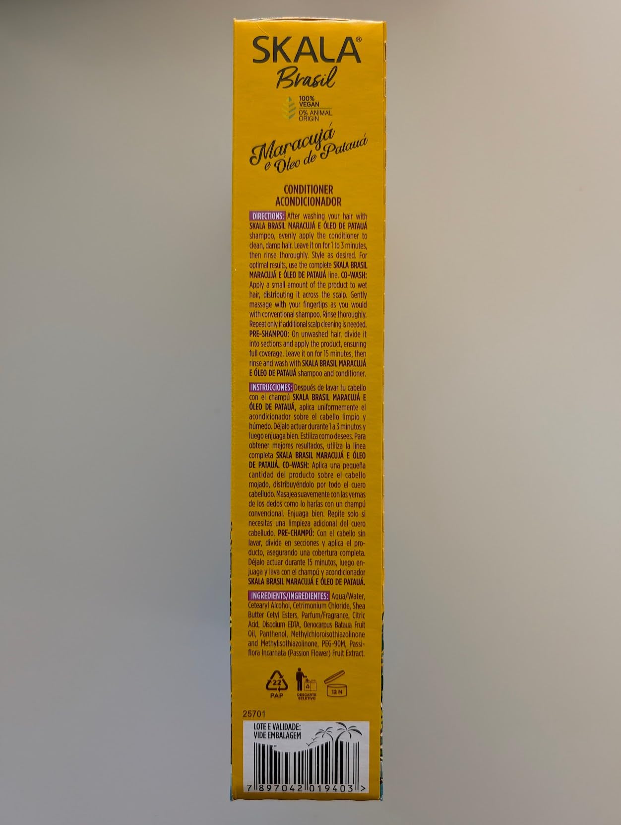 Foto 4 pulgar | Set De Champú Y Acondicionador Skala Brasil Passion Fruit 650 Ml - Venta Internacional.