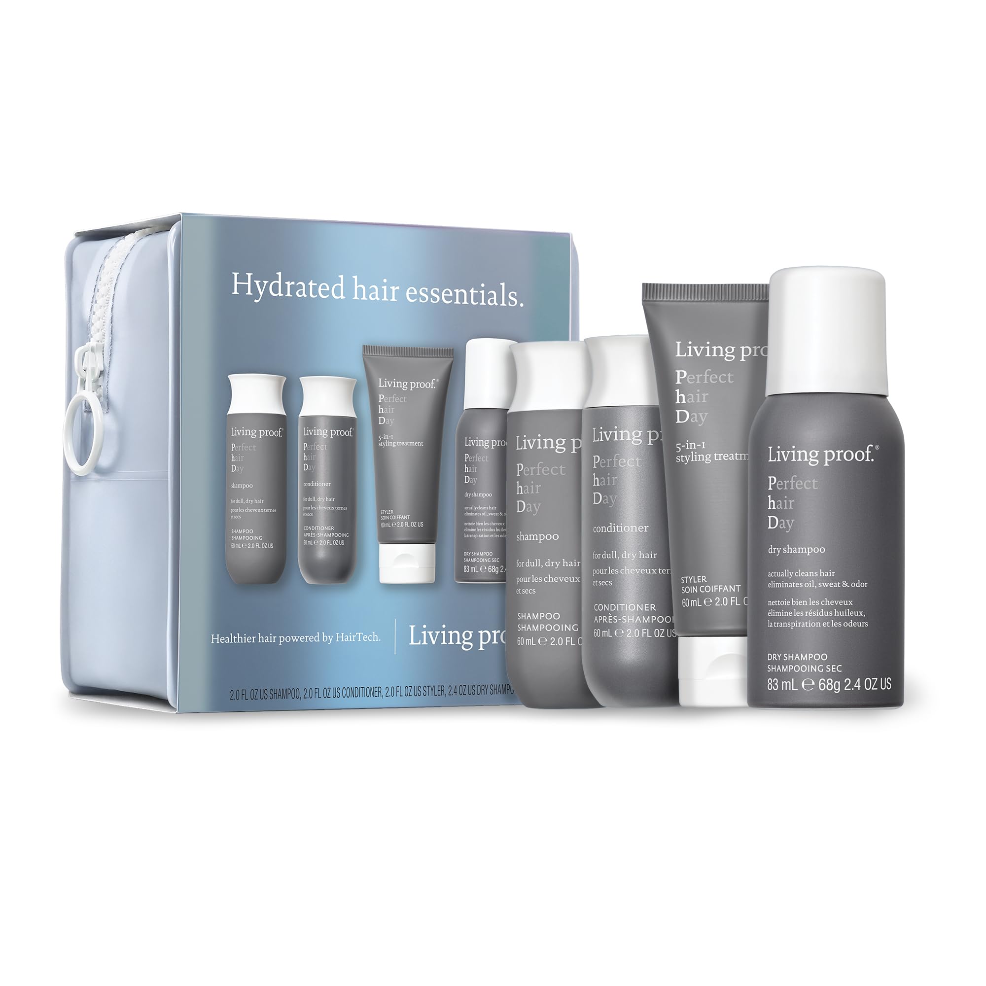 Kit Para El Cabello Living Proof Hydrated Con 72 Horas De Hidratación Y Protección Contra El Calor - Venta Internacio