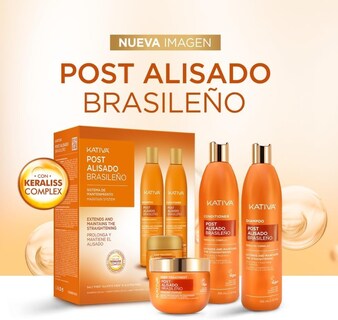 Foto 3 | Set De Champú Acondicionador Y Mascarilla Para El Alisado Post Keratin 250 Ml - Kativa - Venta Internacional.