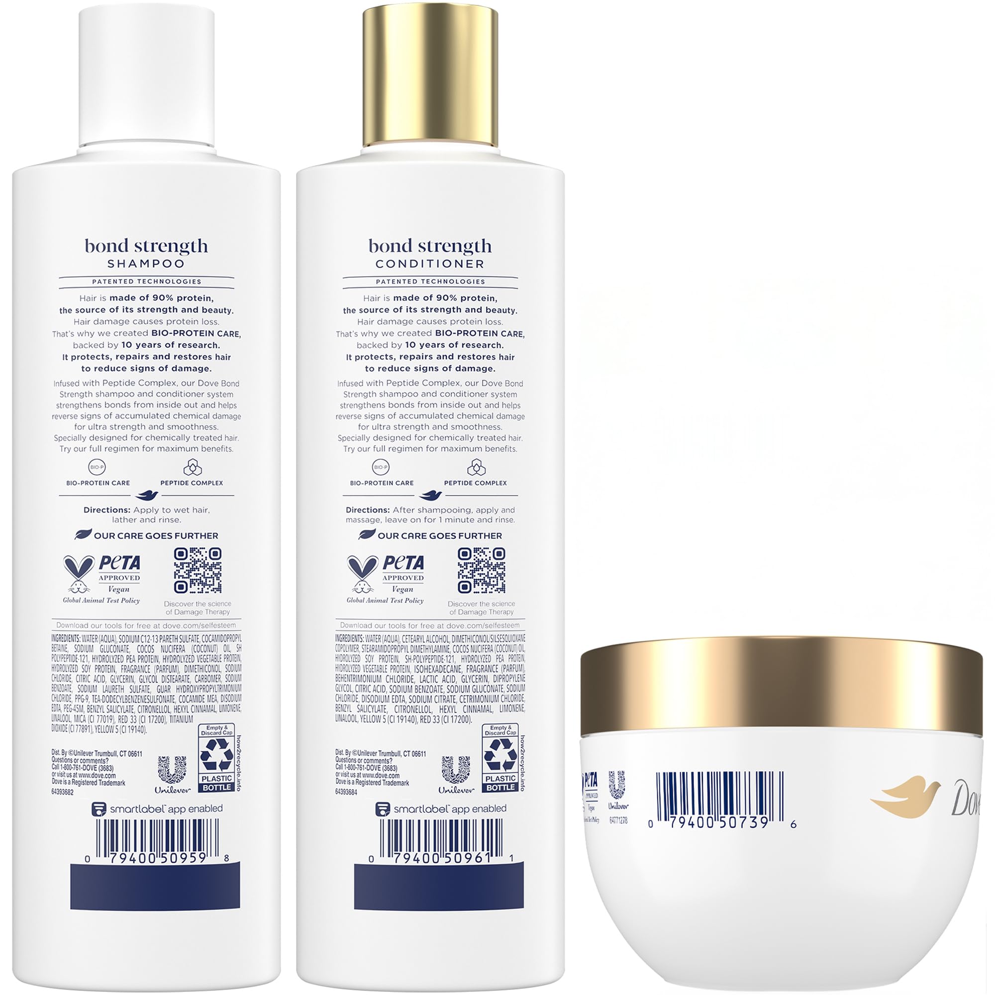 Foto 3 pulgar | Set Para El Cuidado Del Cabello  Champú Y Acondicionador Dove Bond Strength - Venta Internacional.