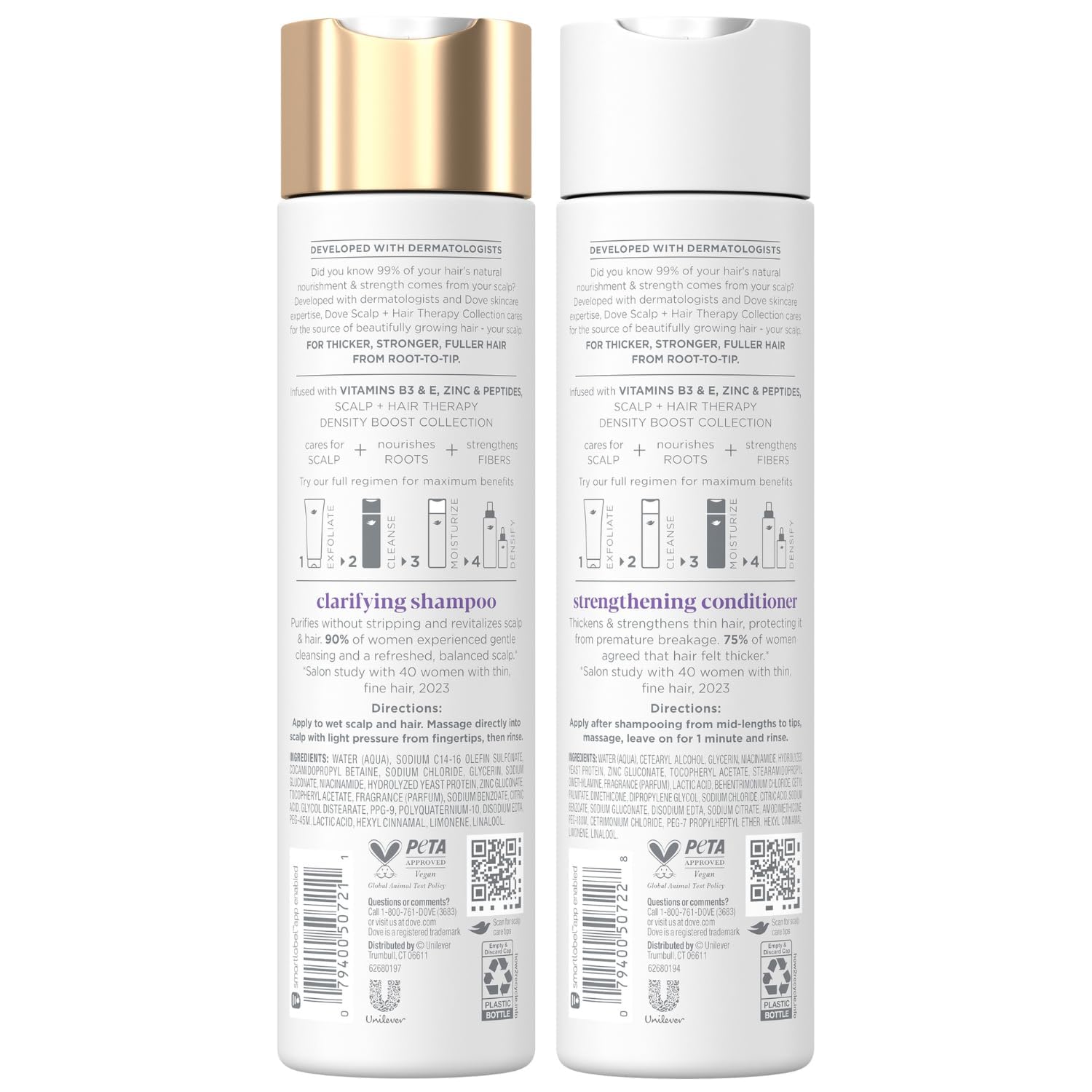 Foto 3 pulgar | Set De Terapia Capilar Dove Density Boost Shampoo 275 Ml Y Acondicionador - Venta Internacional.
