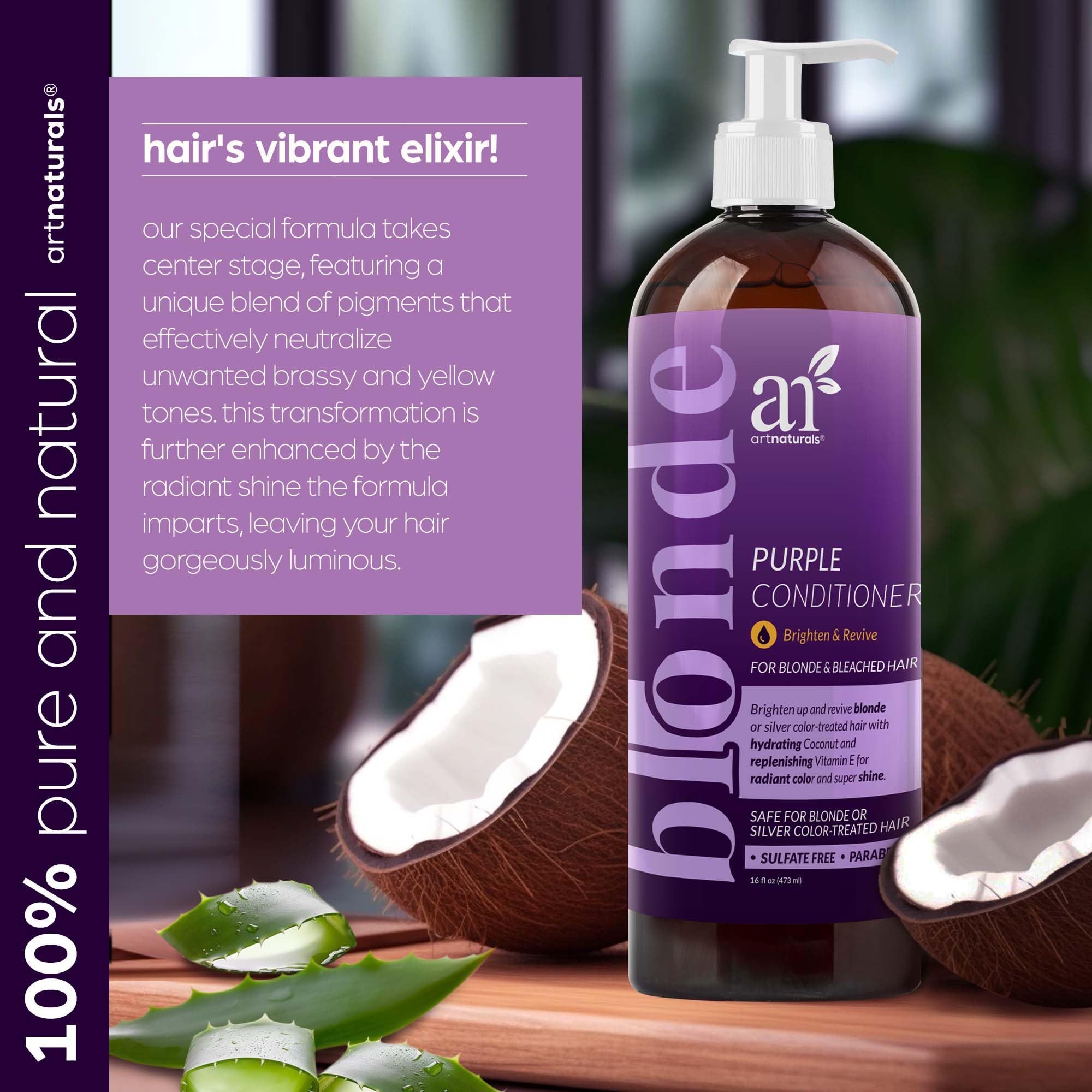Foto 6 | Acondicionador Artnaturals Purple Protect  Equilibra Los Tonos  473 Ml - Venta Internacional.
