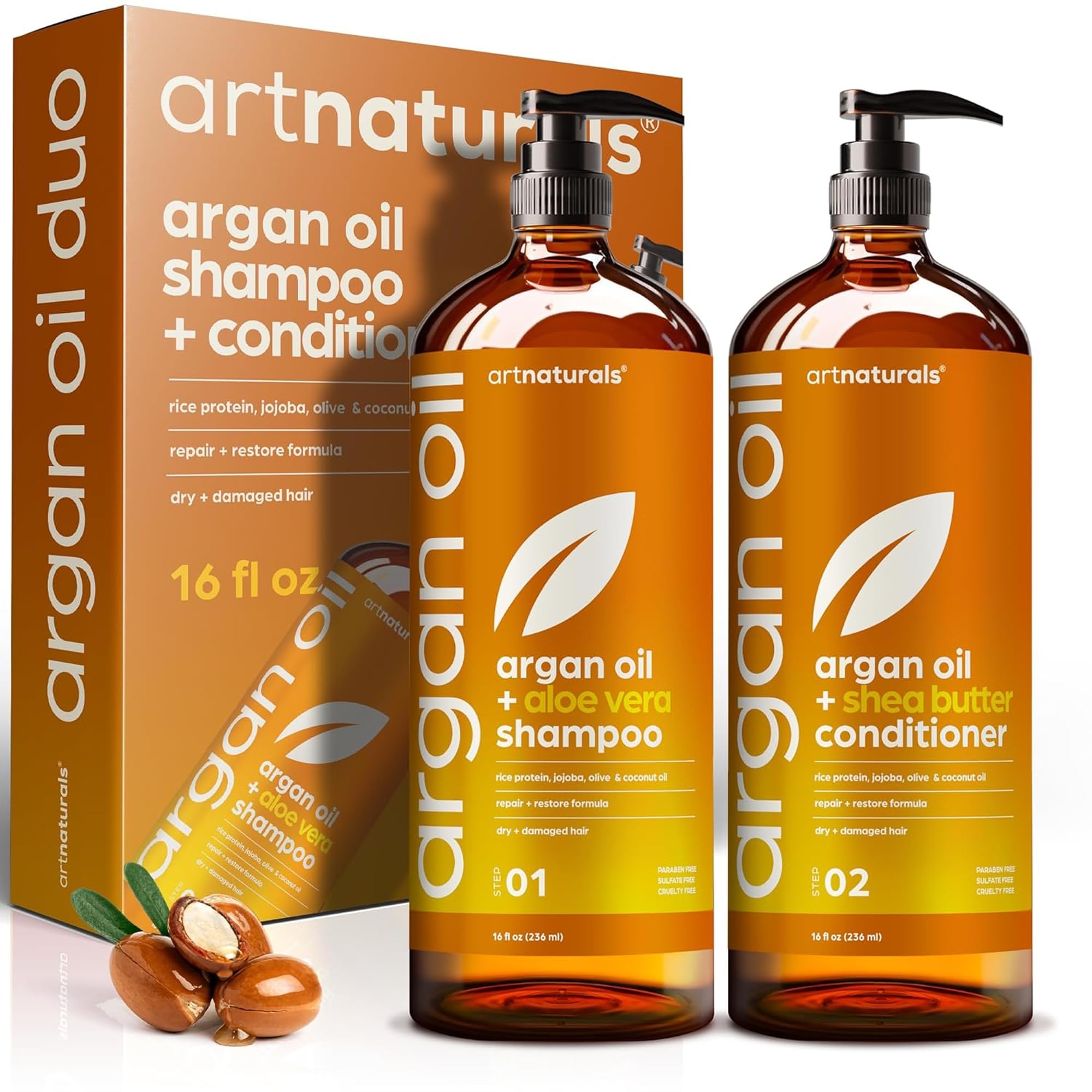 Foto 1 | Set De Champú Y Acondicionador Artnaturals Con Aceite De Argán  480 Ml  2 Unidades - Venta Internacional.