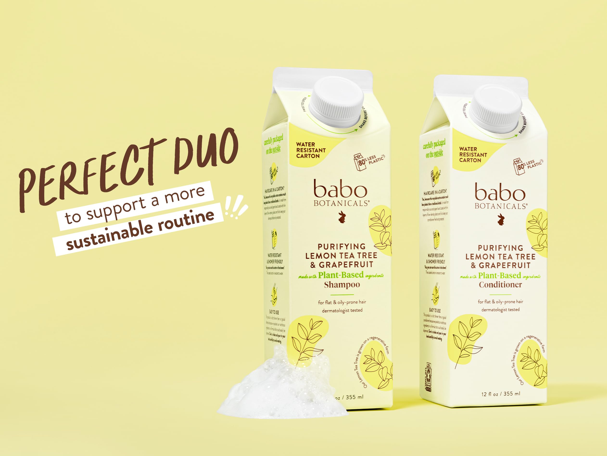 Foto 7 | Champú Purificador Babo Botanicals  Limón  Árbol De Té Y Pomelo - Venta Internacional.