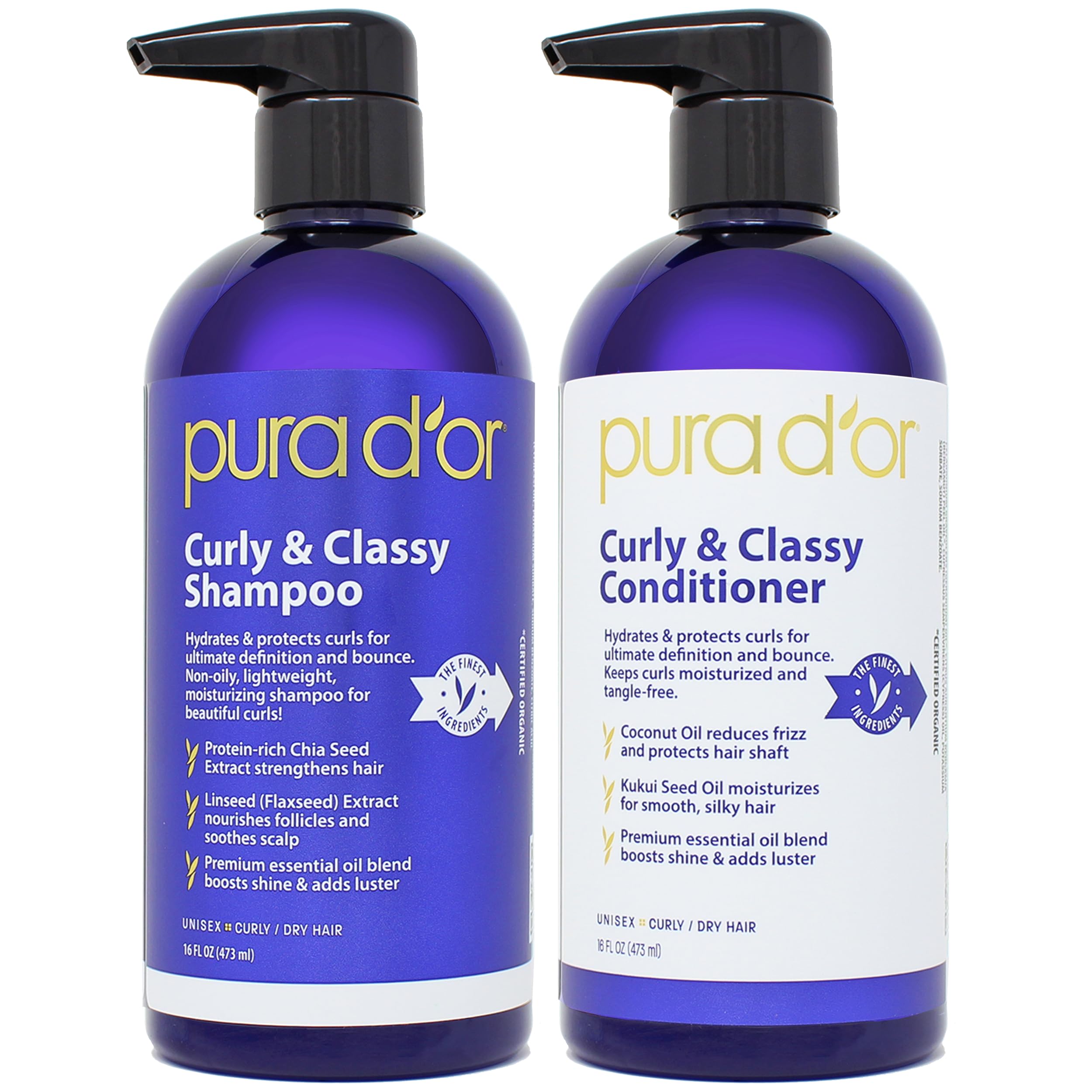 Foto 1 | Set De Champú Y Acondicionador Pura D'or Curly & Classy - Venta Internacional.