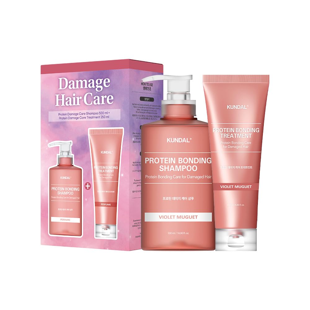 Set Para El Cuidado Del Cabello Kundal Protein Bonding Shampoo 500 Ml + Tratamiento 250 Ml - Venta Internacional.